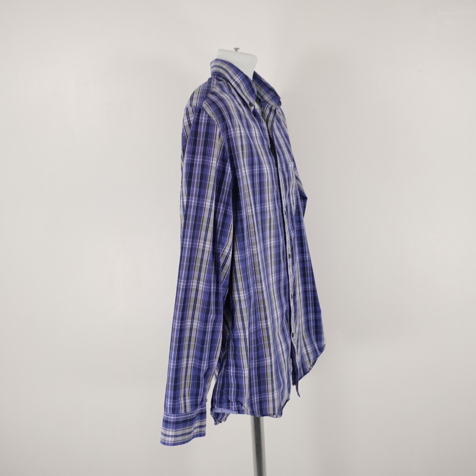 Banana Republic Banana Republic Blue Plaid Pocket Collared Button Down Large Size US L / EU 52-54 / 3 - 8 Thumbnail