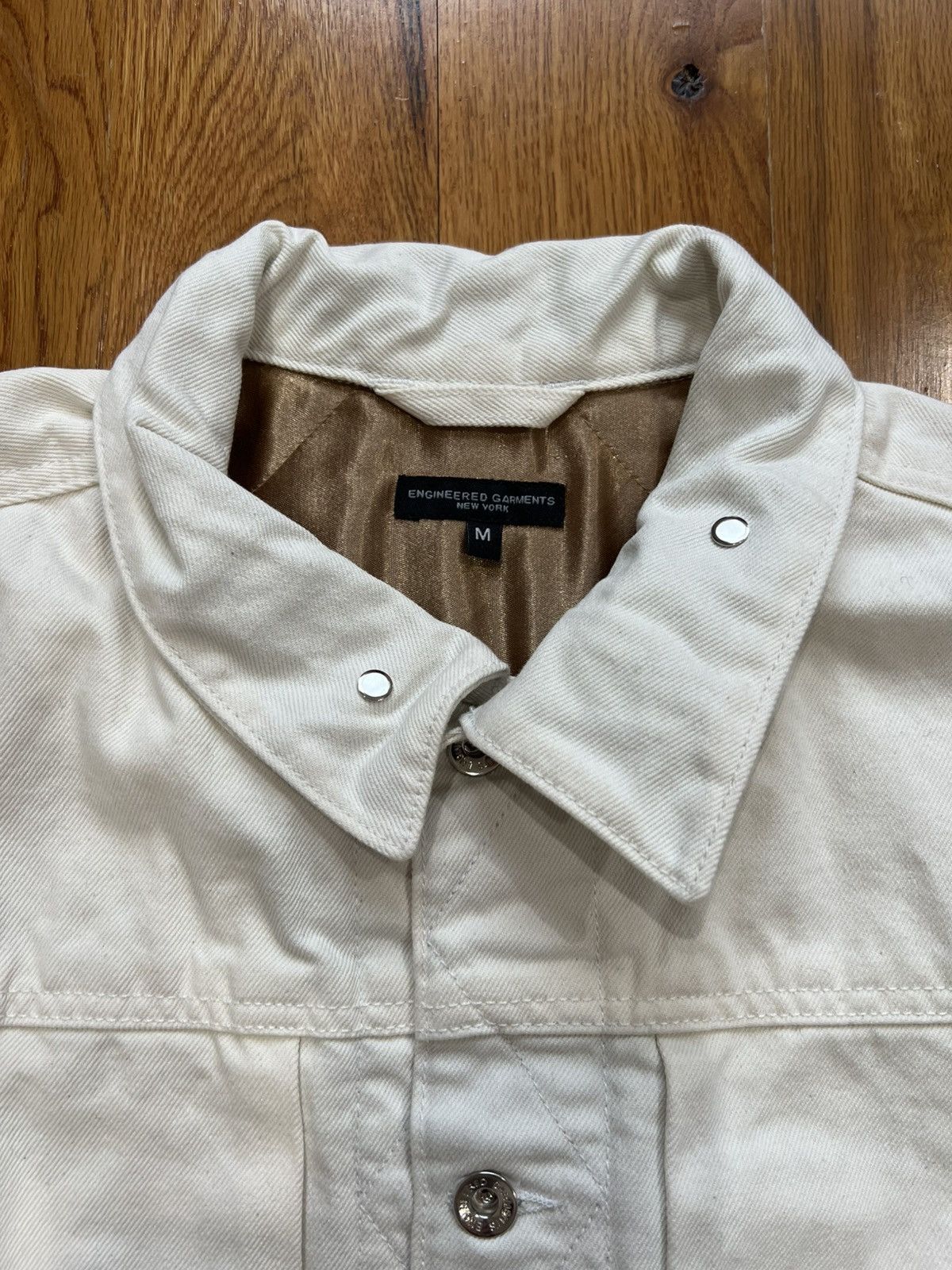 Engineered Garments Engineered Garments lined quilted denim trucker jacket sz M Size US M / EU 48-50 / 2 - 2 Thumbnail