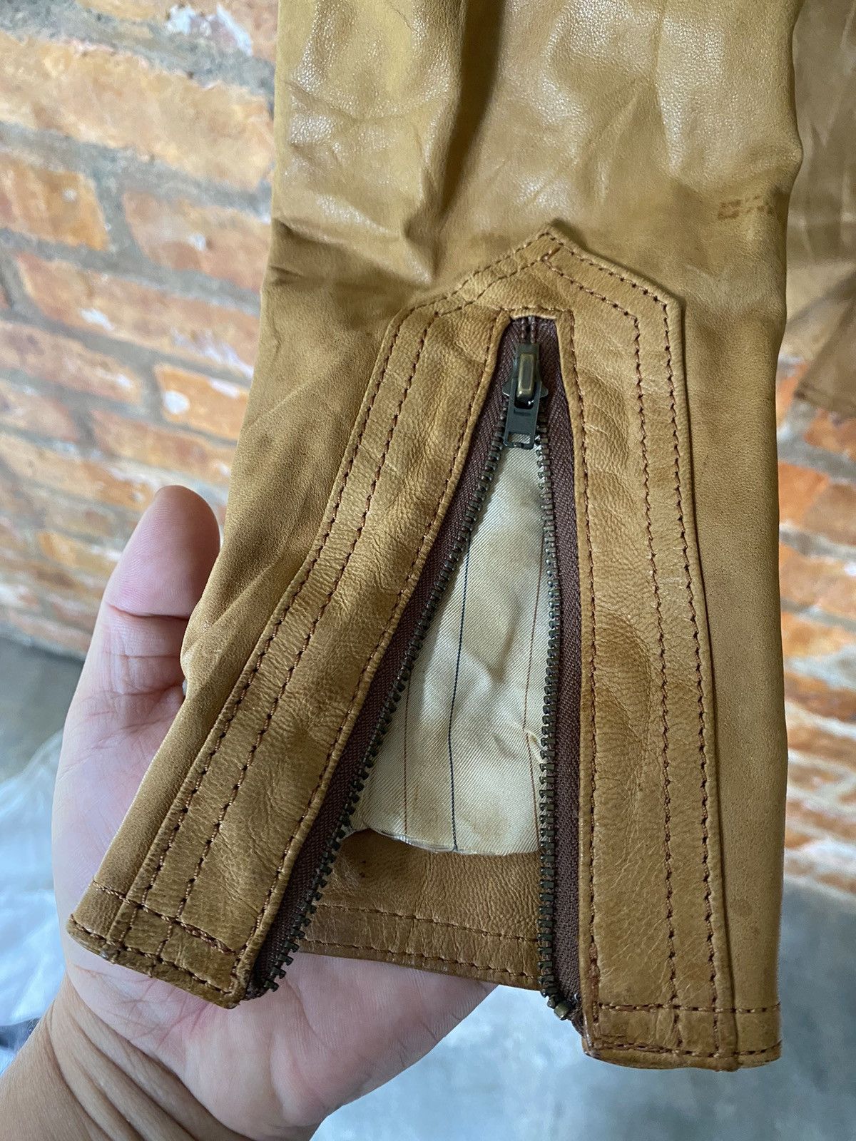 Isamu Katayama Backlash 2000s Wrangler X Men Bigi leather Sheepskin button up Size US M / EU 48-50 / 2 - 9 Thumbnail