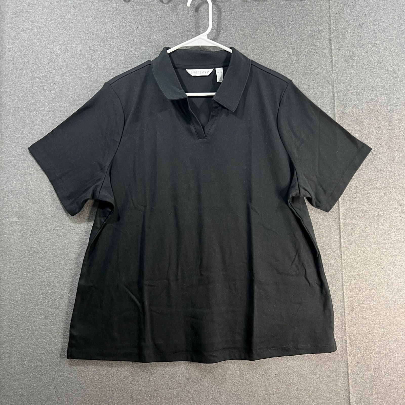 Other Sport Savvy Motion Short Sleeve Polo Top Black Size X-Large Size XL / US 12-14 / IT 48-50 - 1 Thumbnail