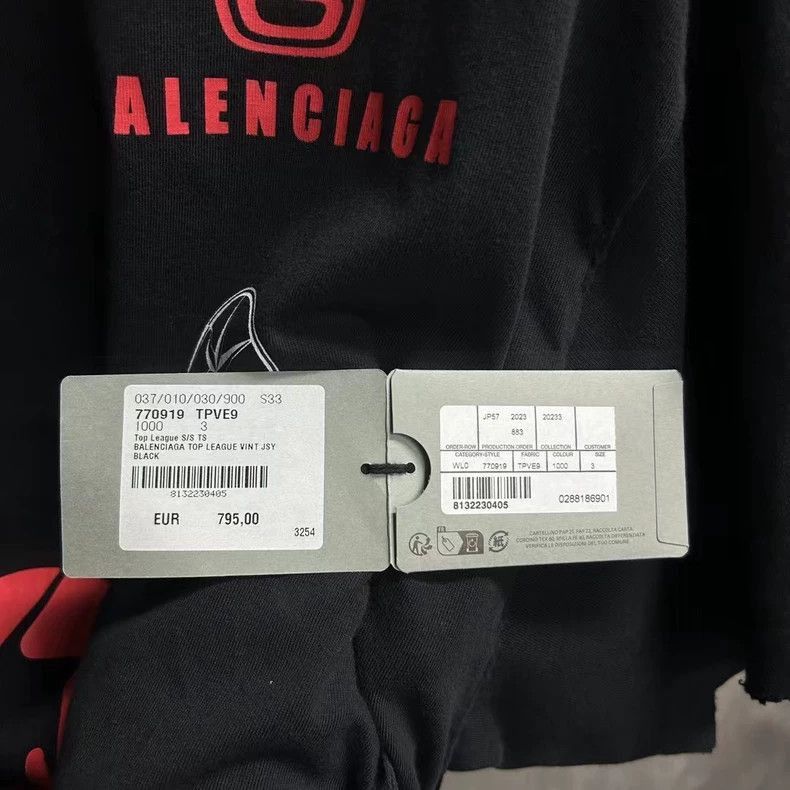 Balenciaga Balenciaga Balenciaga Black Racing Logo Short Sleeve Tee-2 Size US M / EU 48-50 / 2 - 7 Thumbnail