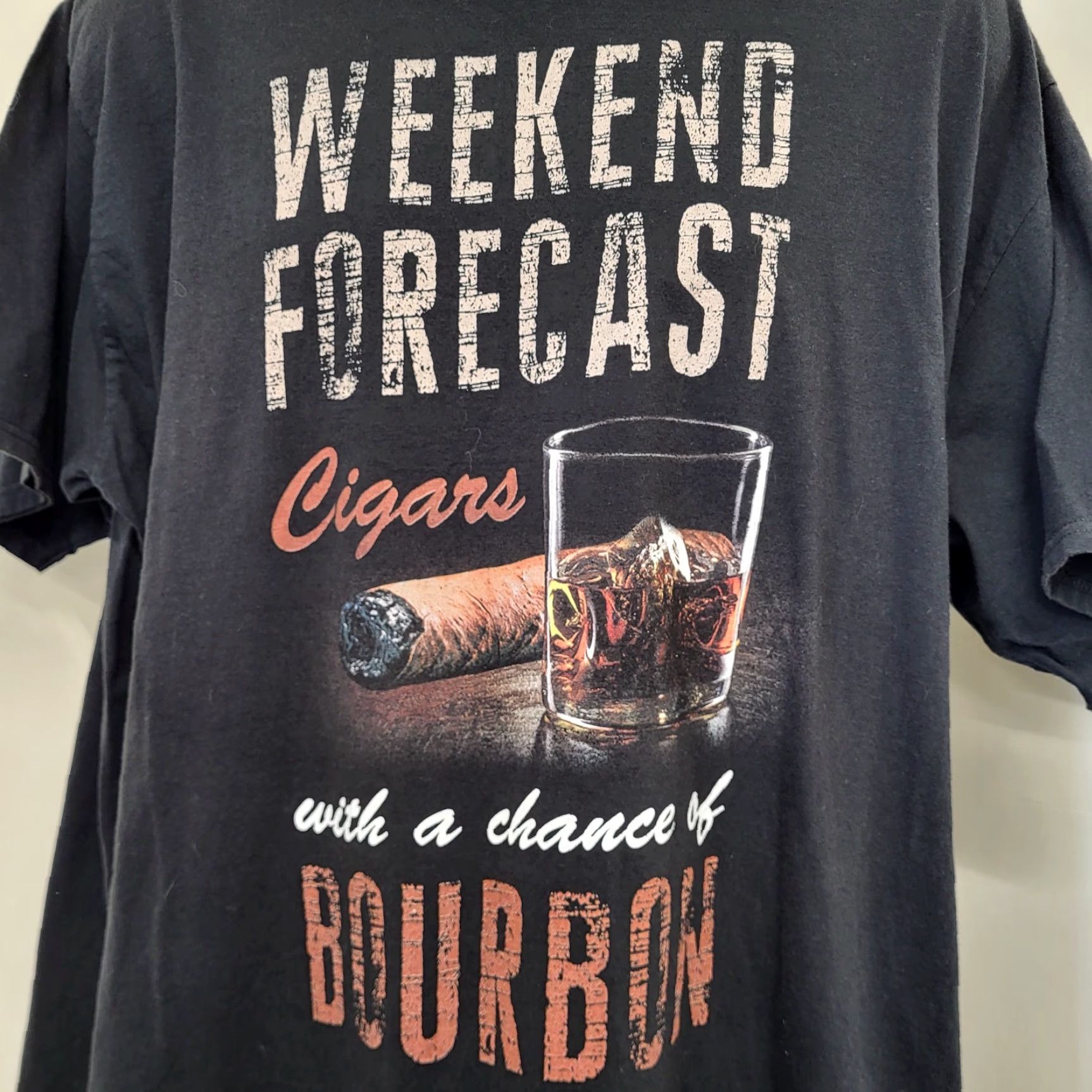 Port & Company Port & Company Shirt Mens XXL Black Weekend Forecast Cigars with Chance Bourbon Causal Size US XXL / EU 58 / 5 - 2 Thumbnail