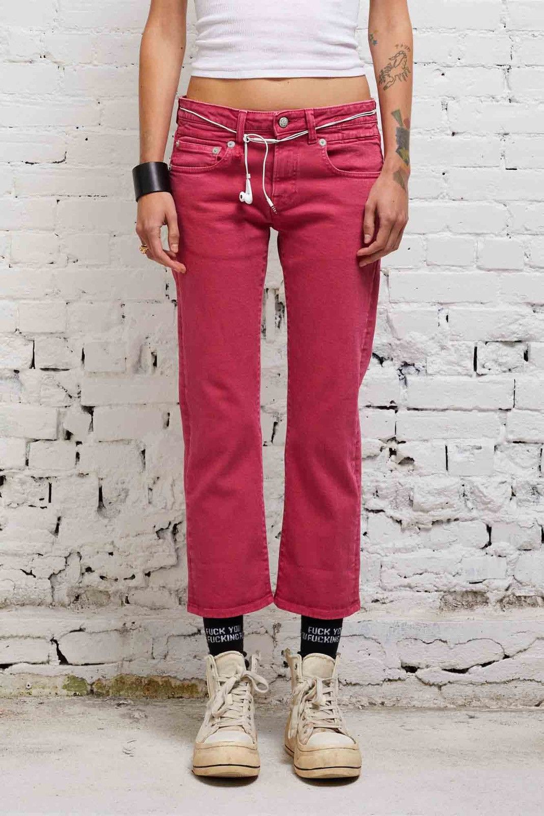 R13 R13 Boy Straight Vivid Pink. 24 Size 24" / US 00 / IT 34 - 2 Thumbnail