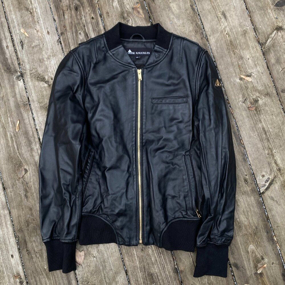 Moose Knuckles Moose Knuckles Leather Biker Jacket Black Medium Designer M Size US XS / EU 42 / 0 - 4 Thumbnail