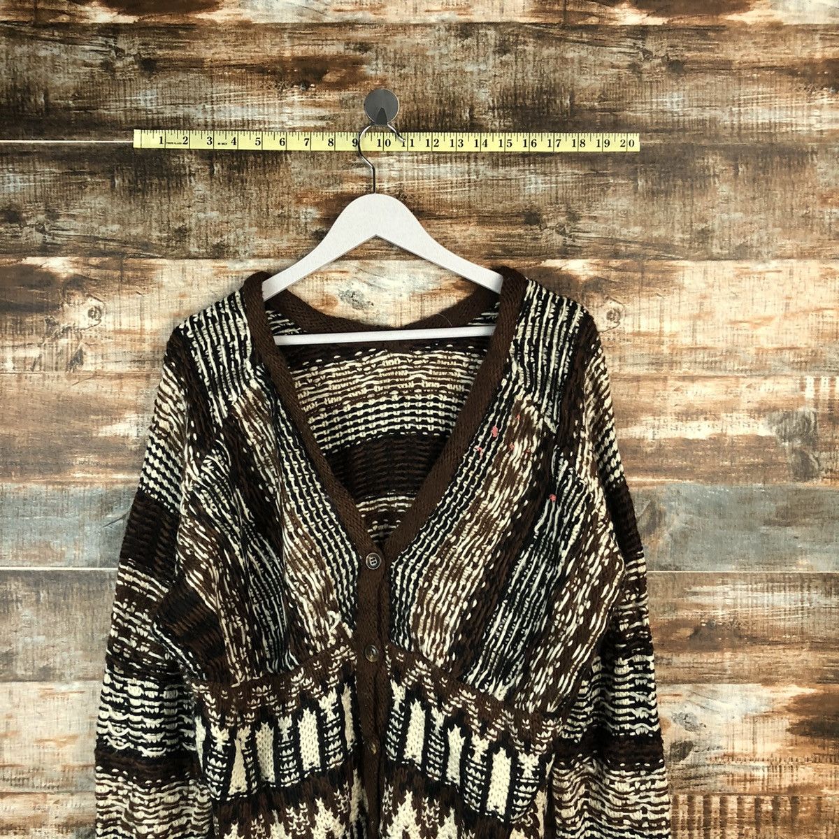 Japanese Brand Japan vintage Brown Cardigan Knitwear #A1584 Size US M / EU 48-50 / 2 - 2 Thumbnail