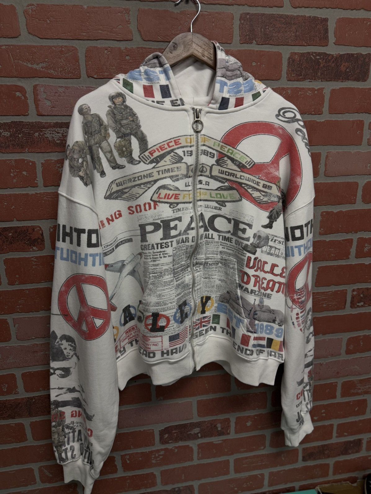 Vale Valley Peace Zip Up Hoodie Size XL (NEW) Size US XL / EU 56 / 4 - 2 Thumbnail