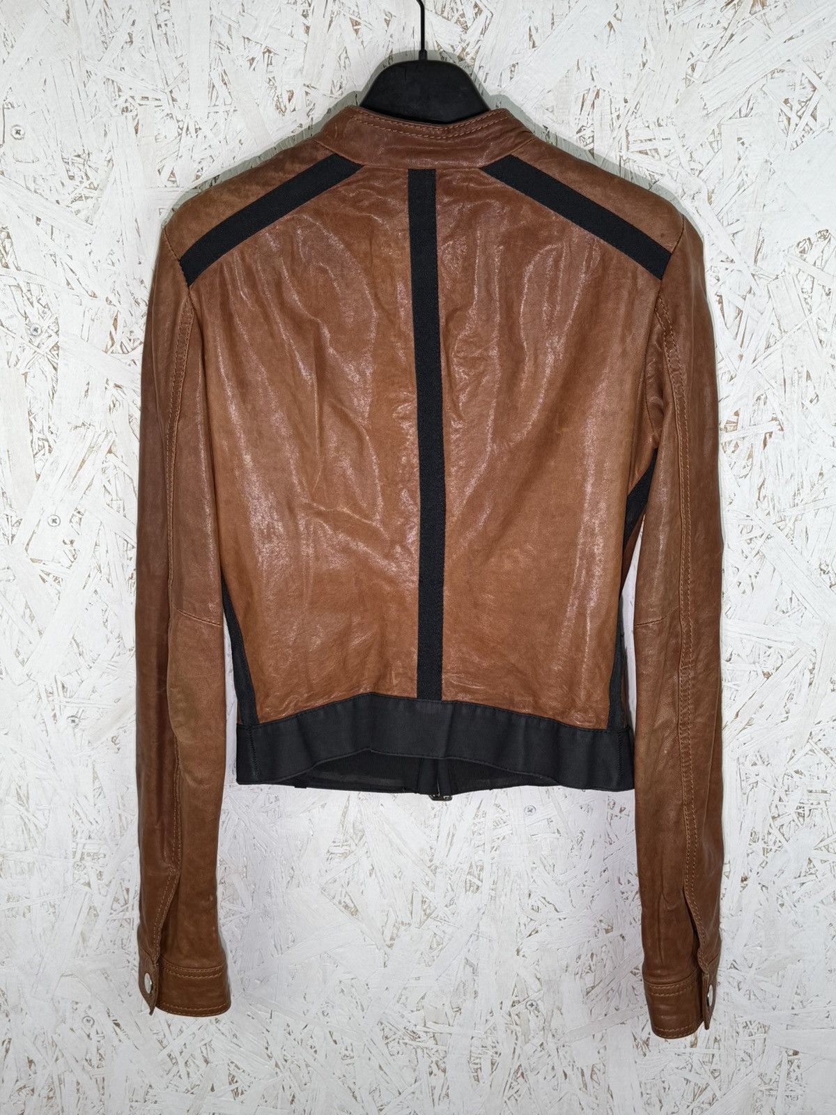 Dolce & Gabbana Dolce & Gabbana Lamb Leather Biker Moto Jacket Brown IT 38 Size XS / US 0-2 / IT 36-38 - 9 Thumbnail