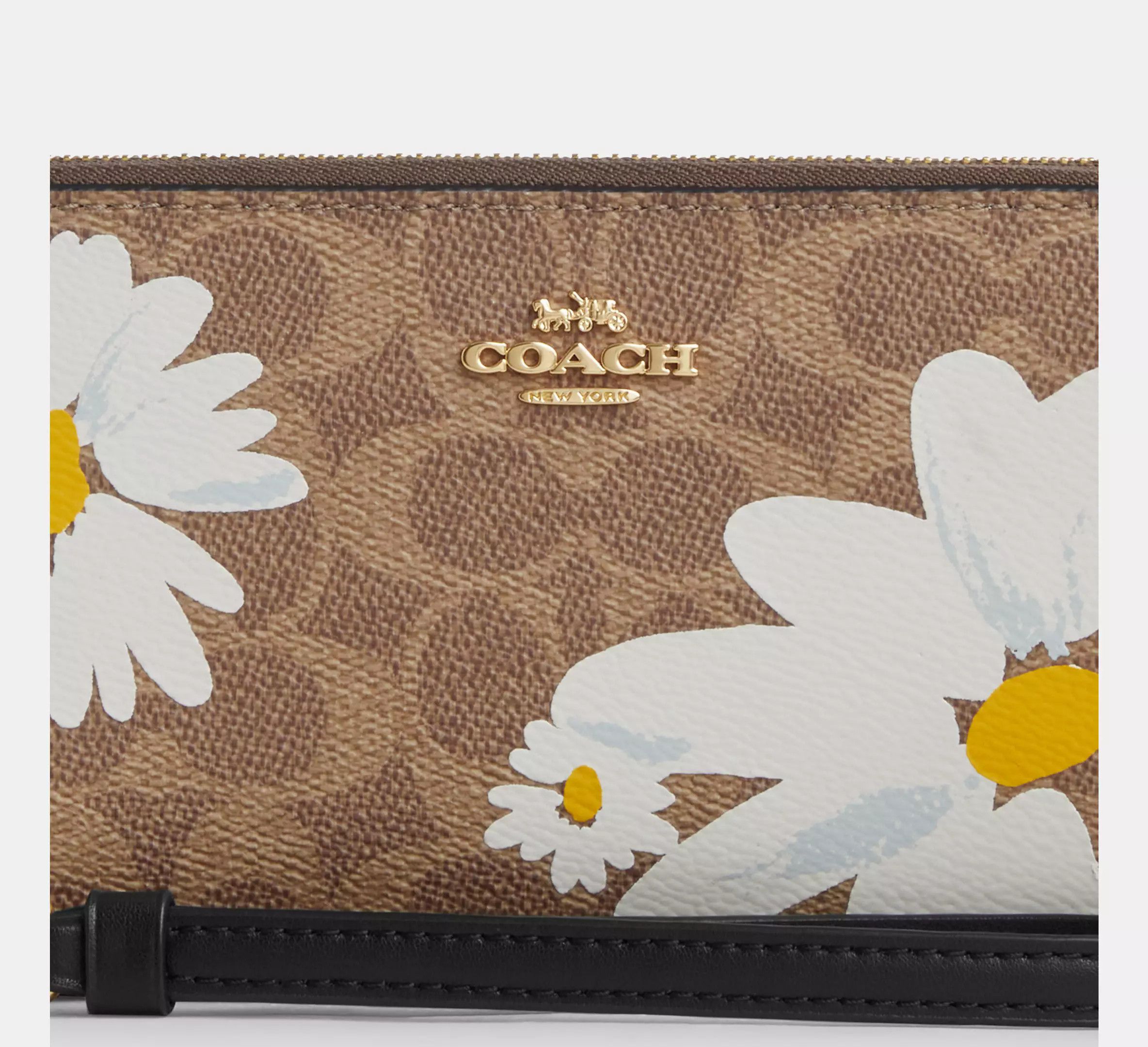 Coach Long Zip Around Wallet In Signature Canvas With Floral Print Size ONE SIZE - 3 Thumbnail