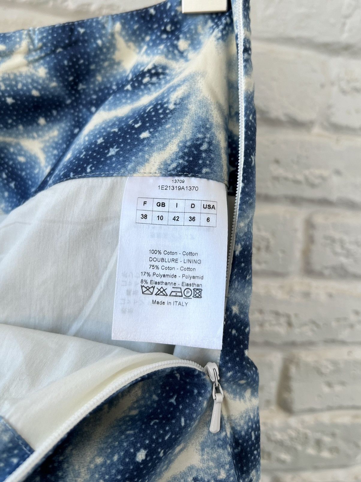 Dior Christian Dior Blue Printed Pleated Skirt Size 28" / US 6 / IT 42 - 6 Thumbnail
