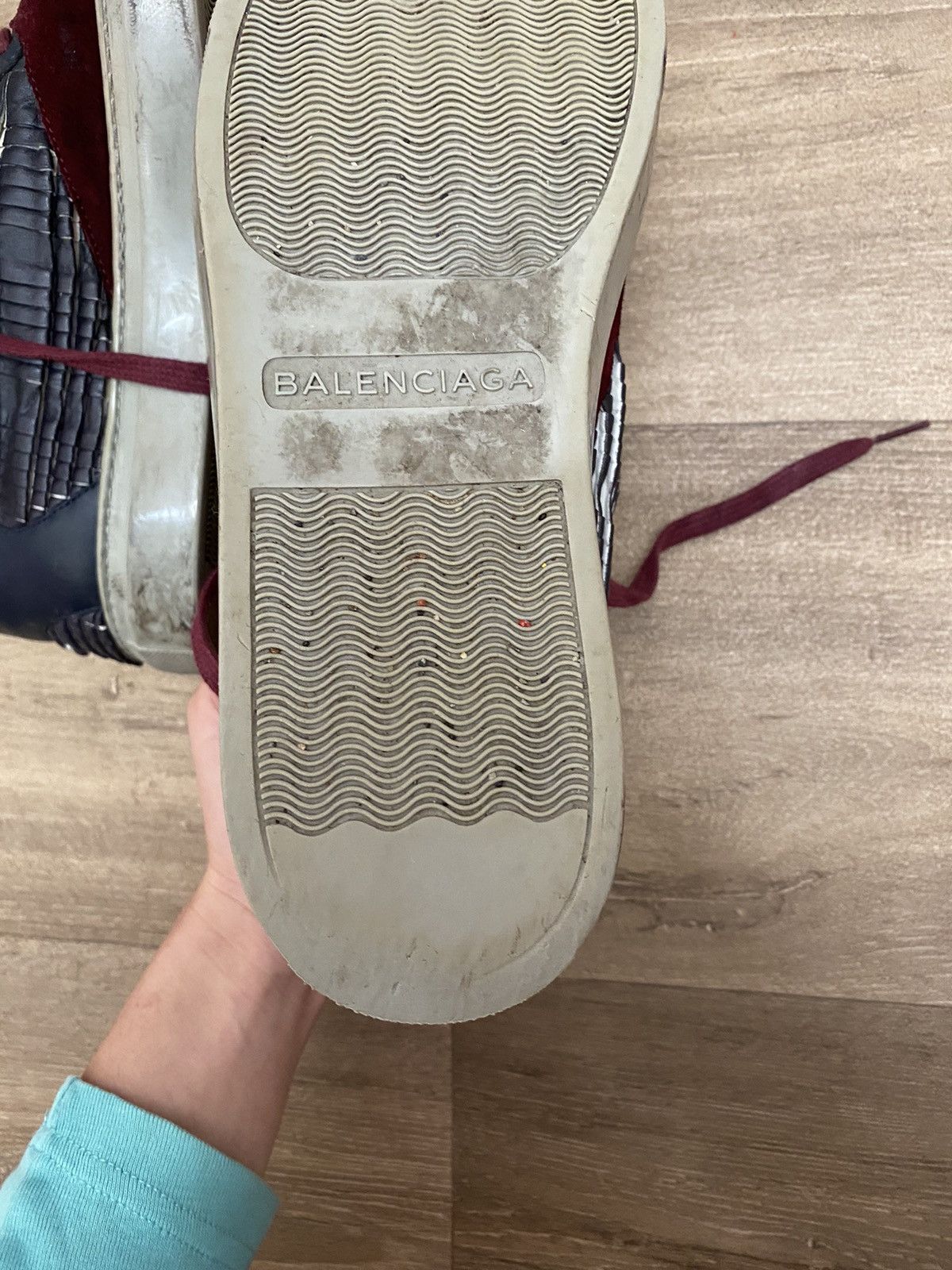 Balenciaga Balenciaga Origami Panel High ‘Navy Burgundy’ Size US 8.5 / EU 41-42 - 6 Thumbnail