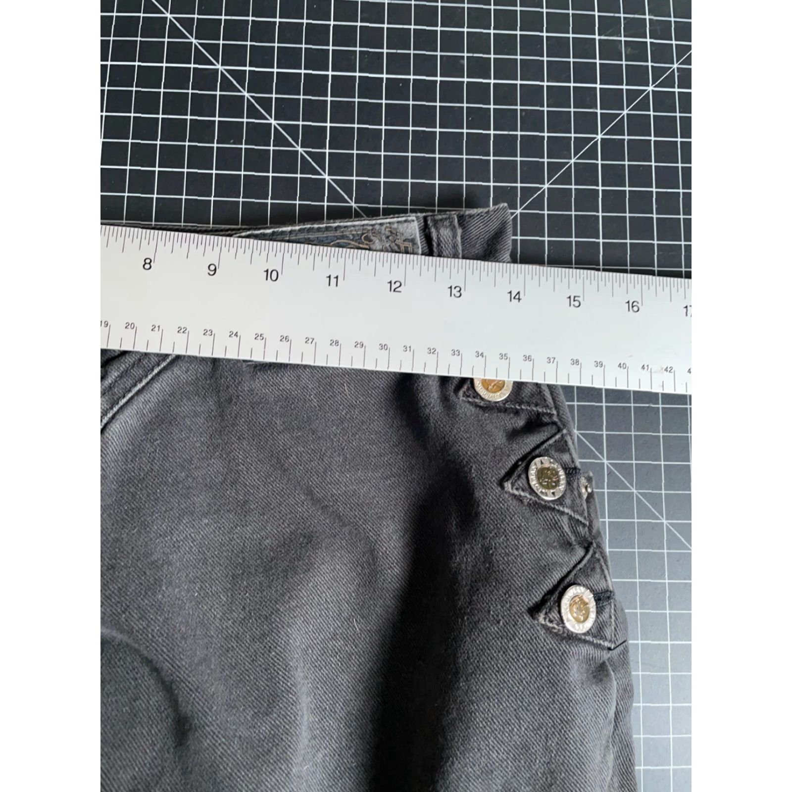 Vintage VINTAGE Lawman Jeans Women's 11 (28 x 33) Black Denim High Waisted Zip Fly 5-Pocket Cowboy Retro Womens Size 28" / US 6 / IT 42 - 5 Thumbnail