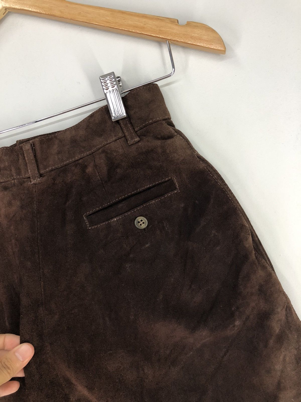 Leather Vintage Cow Leather Short Pants Size 23" - 16 Thumbnail