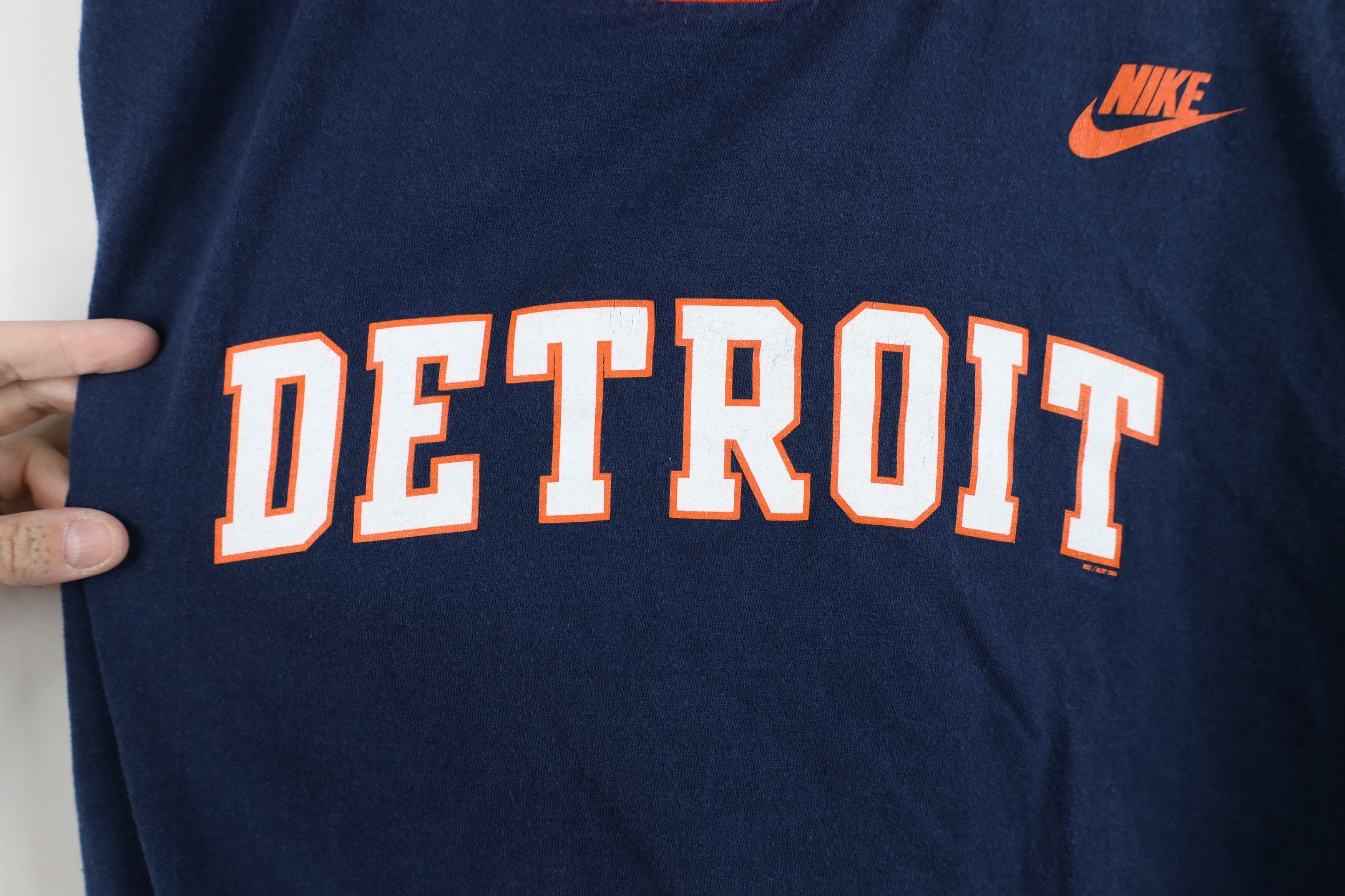 Nike Vintage Nike Mini Swoosh Detroit Tigers Ringer T-Shirt Blue Size US XL / EU 56 / 4 - 6 Thumbnail