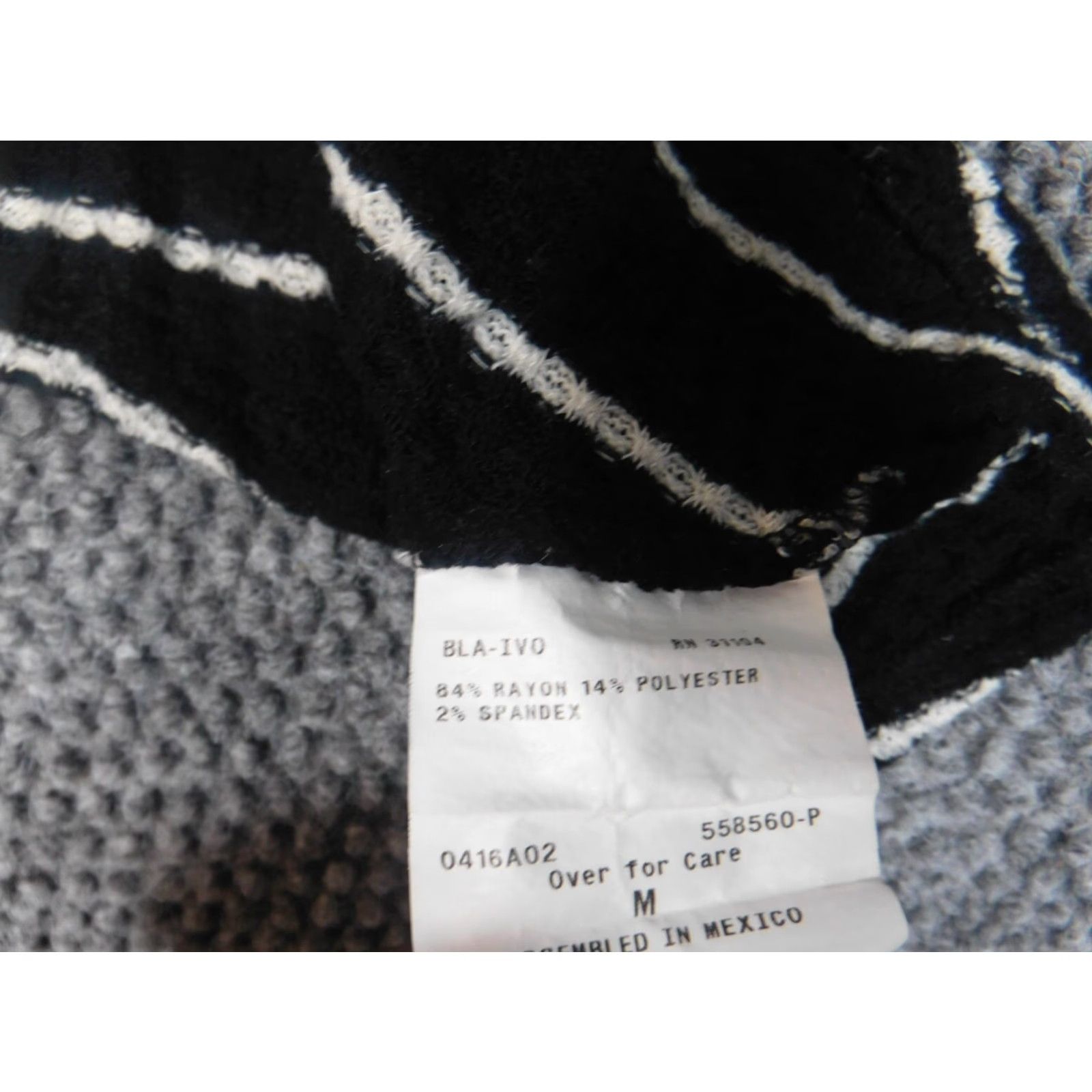 Vintage New Directions Sweater Womens L Gray Crew Neck Raglan Sleeve Knit Pullover Bow Button Stretch Slim Casual Regular Size L / US 10 / IT 46 - 6 Thumbnail