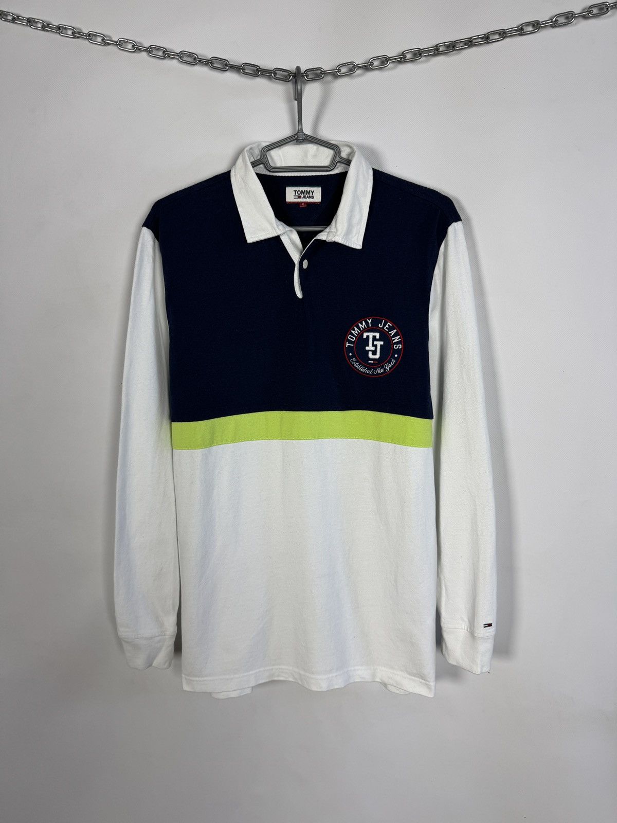 Tommy Hilfiger Tommy Jeans Polo Long Sleeve Rugby Shirt Hilfiger Vtg Size S Size US S / EU 44-46 / 1 - 1 Thumbnail
