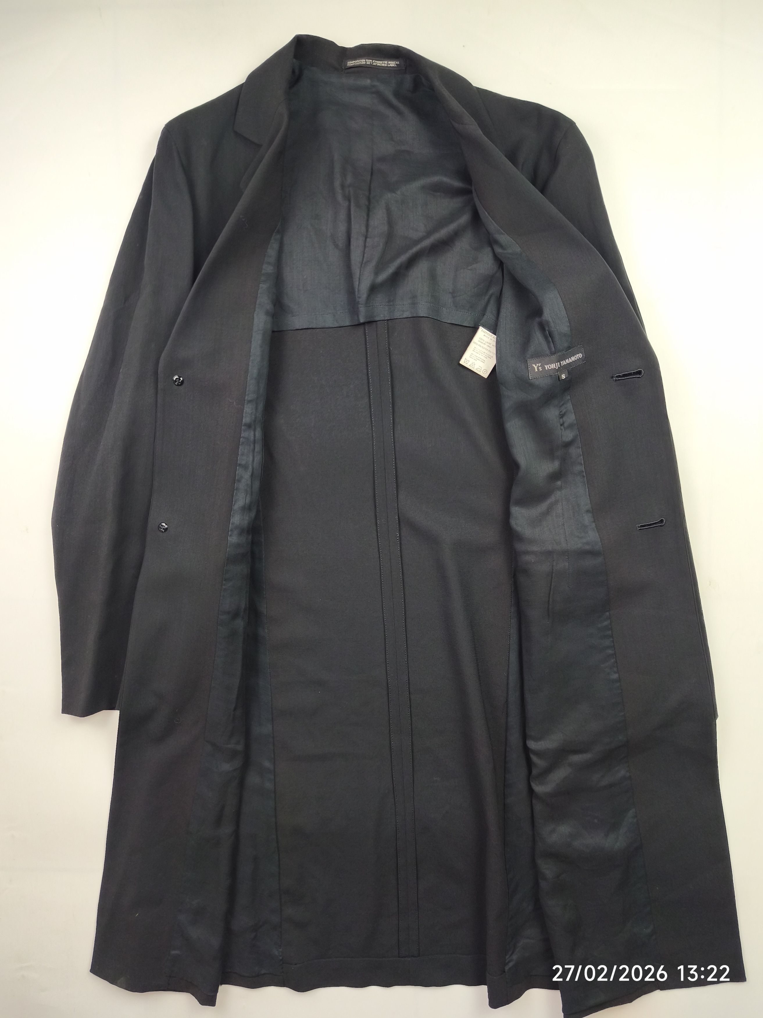 Yohji Yamamoto Y's - yohji yamamoto - long blazer jacket S/S 97' Size S / US 4 / IT 40 - 3 Thumbnail
