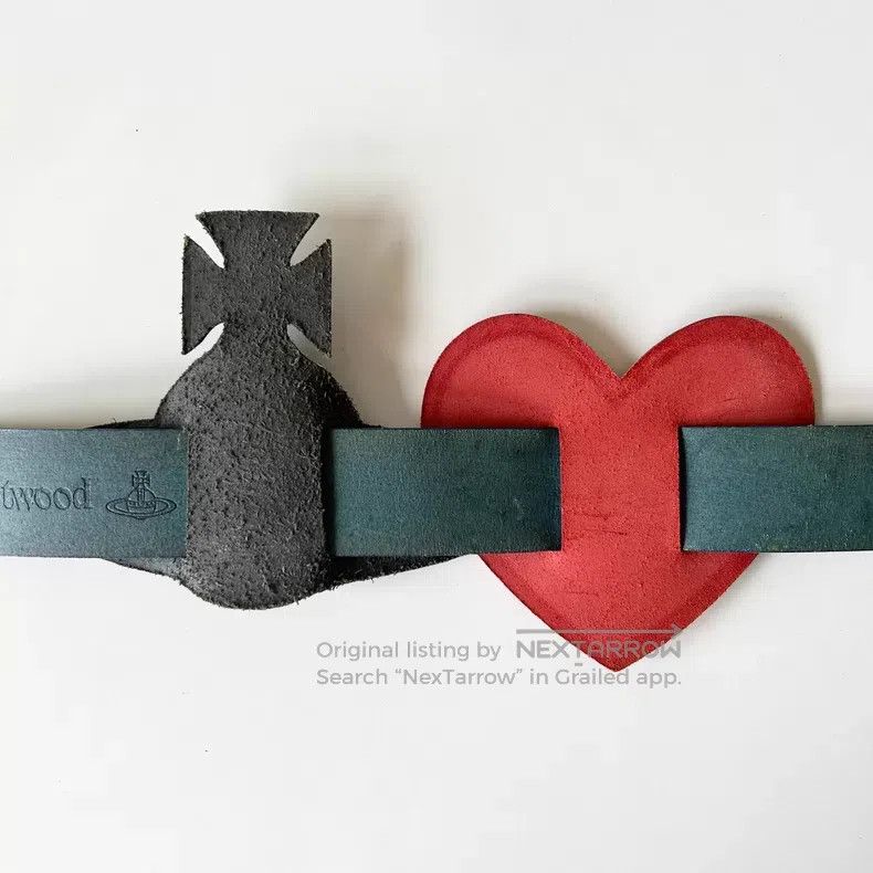 Vivienne Westwood Vivienne Westwood Saturn Heart Leather Belt Size ONE SIZE - 3 Thumbnail