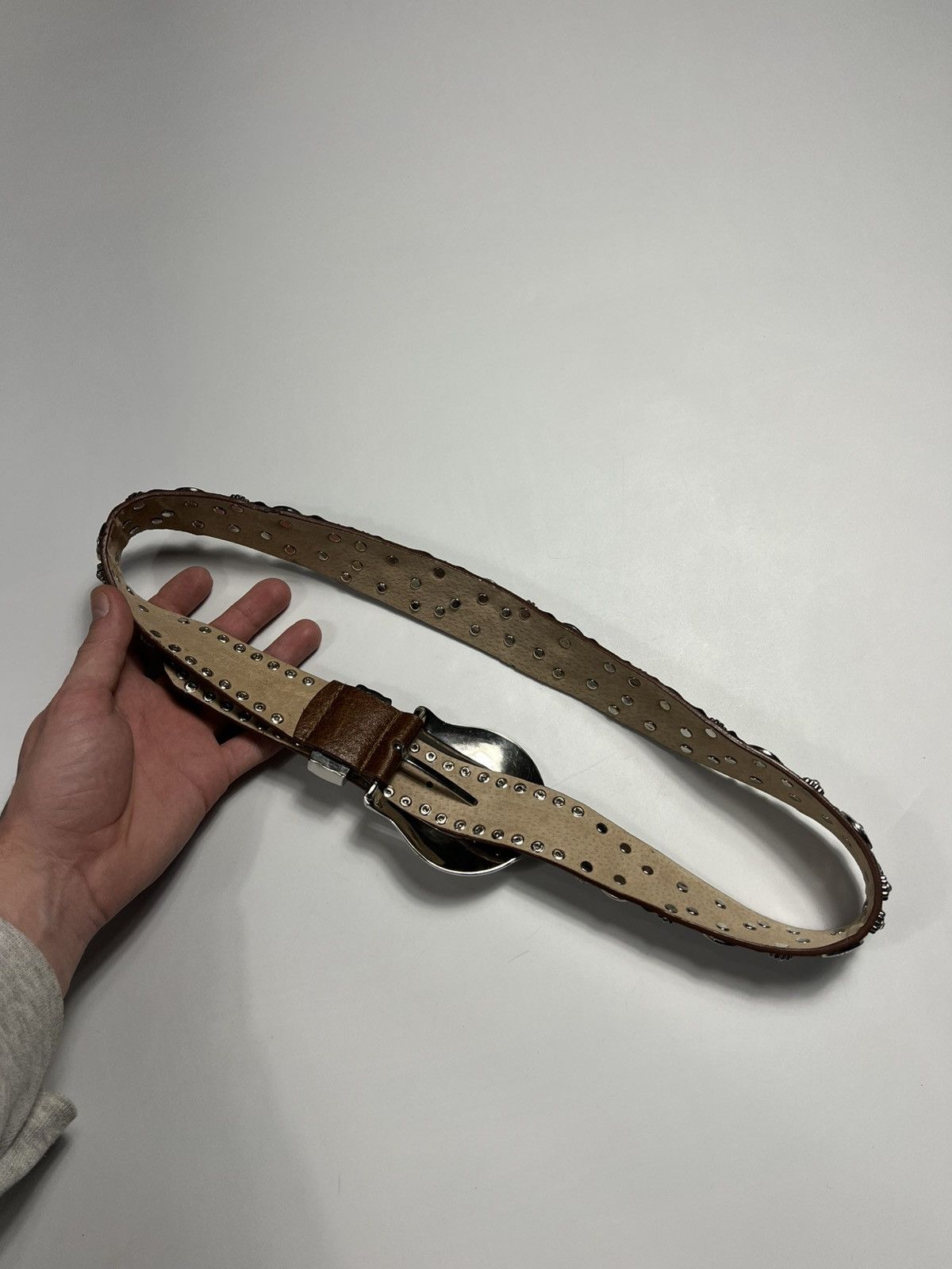 Vintage Vintage Western BB Simon Style Y2K Belt With Metal Buckle Size ONE SIZE - 4 Thumbnail