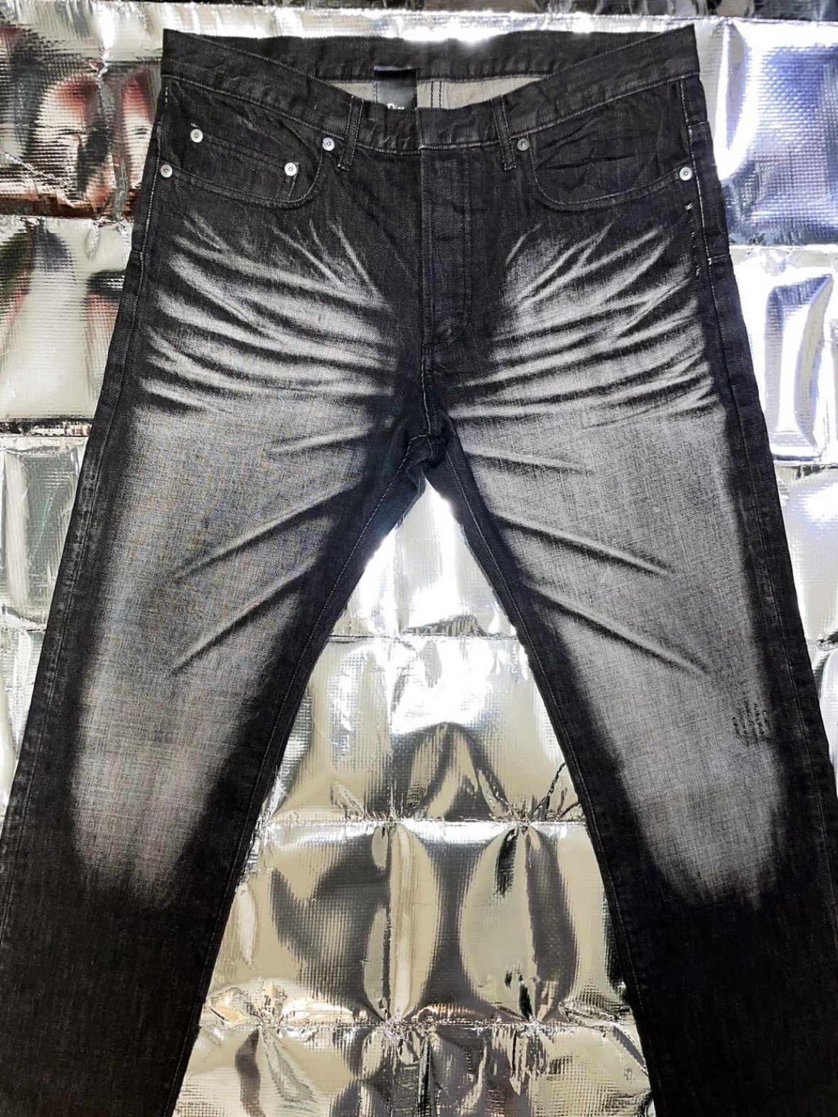 Dior *rare* 03AW DIOR HOMME HEDI SLIMANE BLACK JEAN 19BAS Size US 32 / EU 48 - 3 Thumbnail