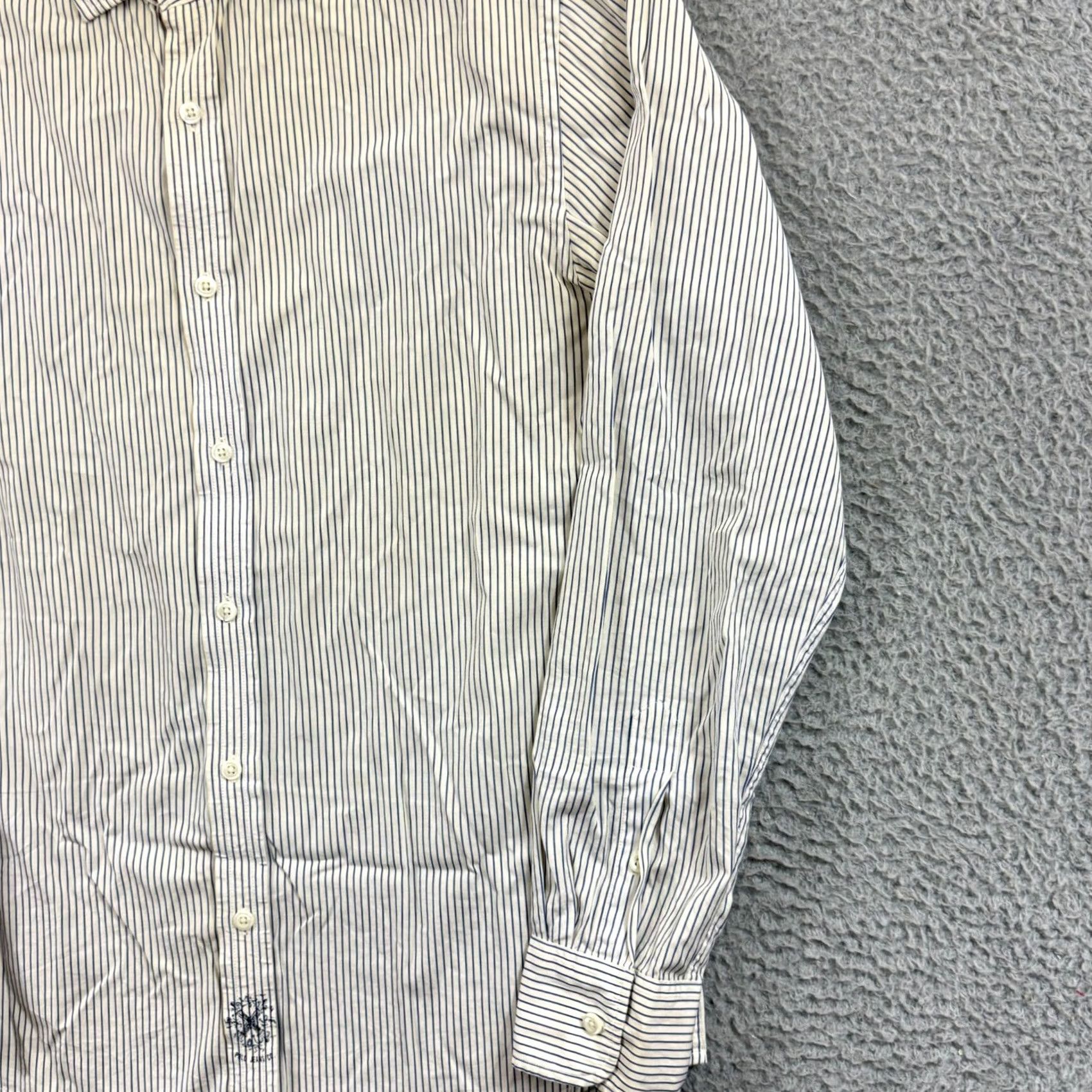 Polo Ralph Lauren VINTAGE Polo Ralph Lauren Shirt Mens Small Blue Striped 90s Long Sleeve Button Up Shirt Size US S / EU 44-46 / 1 - 6 Thumbnail