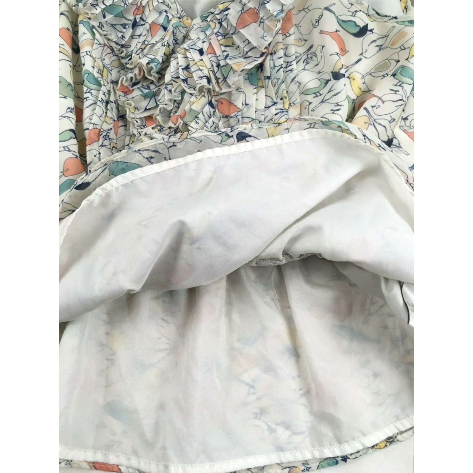 Vintage Lauren Conrad Shirt Women's XS Peplum Top Blouse Bird Print Sleeveless LC Lauren Conrad Bird Print Peplum Top Blouse Sleeveless XS Women Size XS / US 0-2 / IT 36-38 - 8 Thumbnail