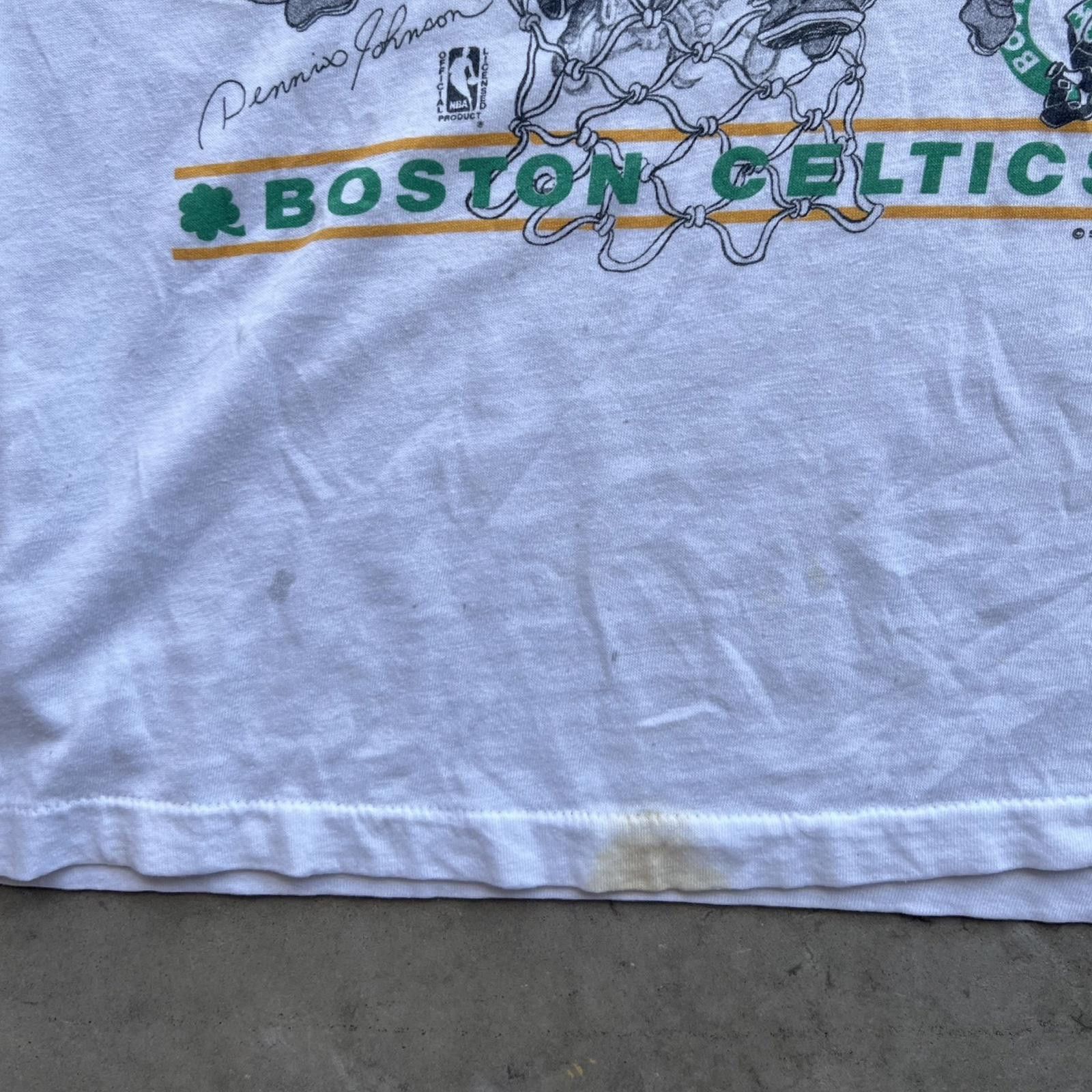 Designer 80s Boston Celtics Caricature Vintage Rare Size US L / EU 52-54 / 3 - 3 Thumbnail