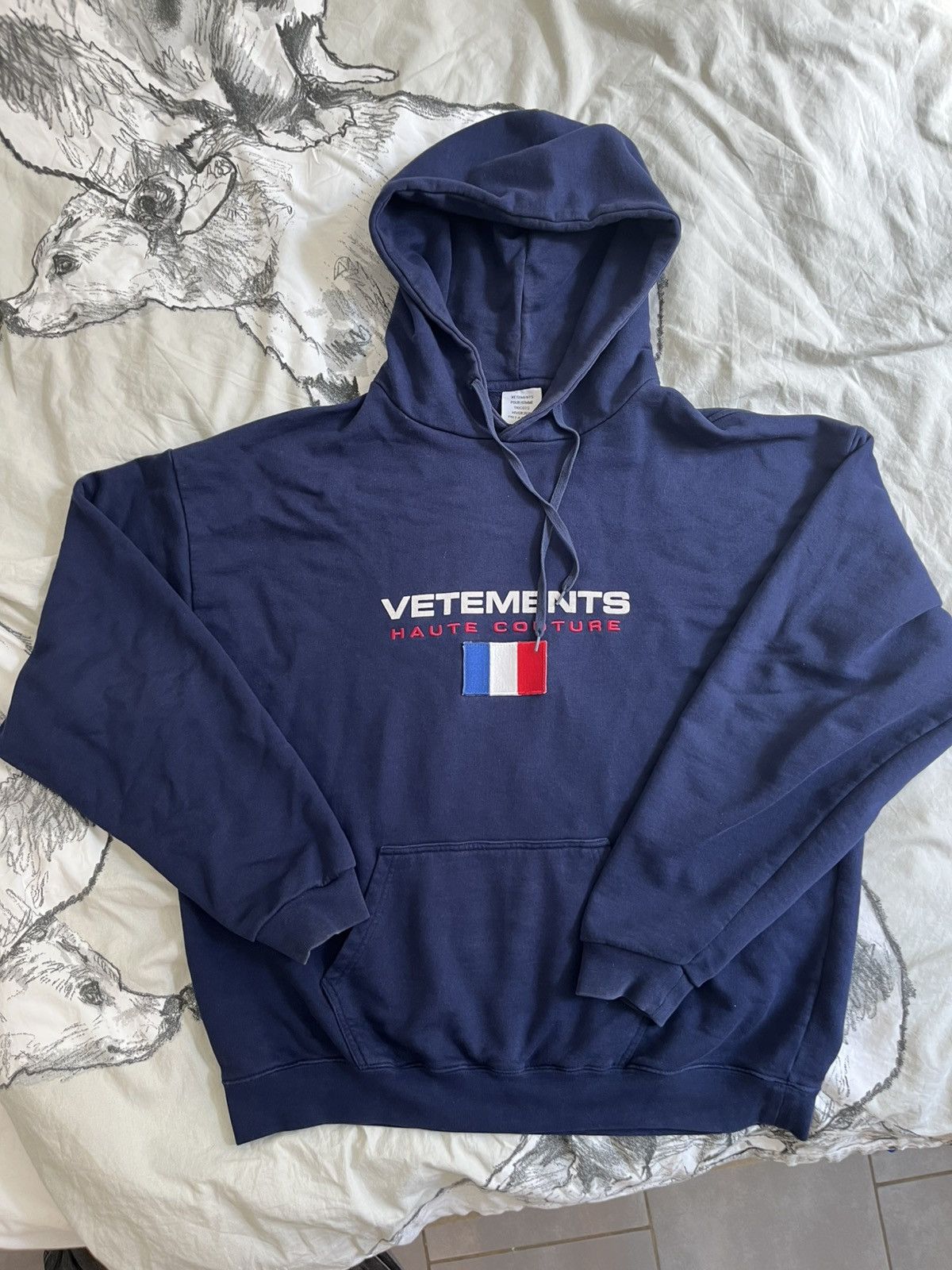 Vetements Vetements haute couture navy hoodie Size US M / EU 48-50 / 2 - 1 Thumbnail