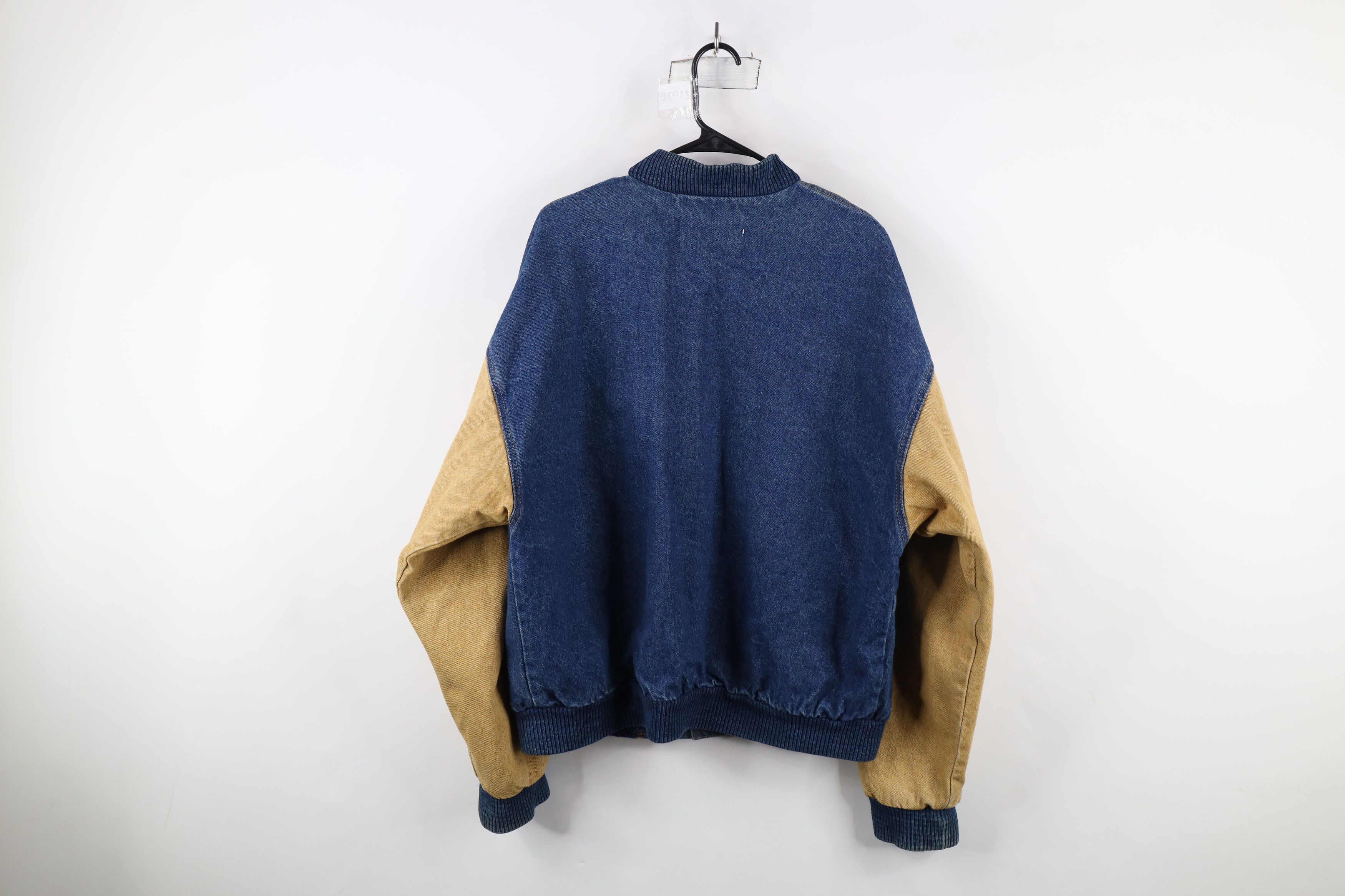 Vintage Vintage 90s Ford Motorsport Denim Jean Varsity Bomber Jacket Size US L / EU 52-54 / 3 - 13 Thumbnail