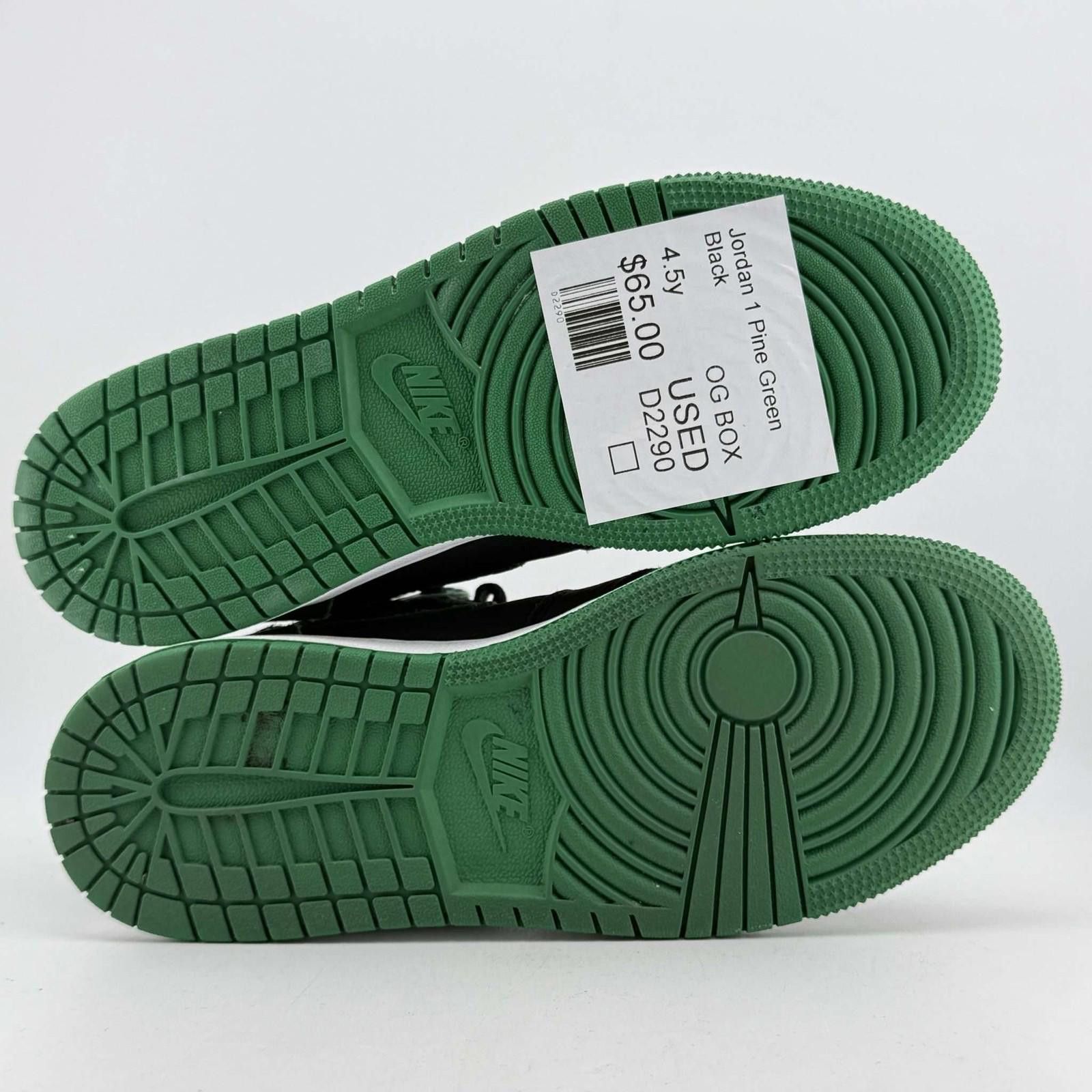 Nike Nike Air Jordan 1 Pine Green Black 4.5Y Used OG Box D2290 Size US 5 / EU 37 - 6 Thumbnail