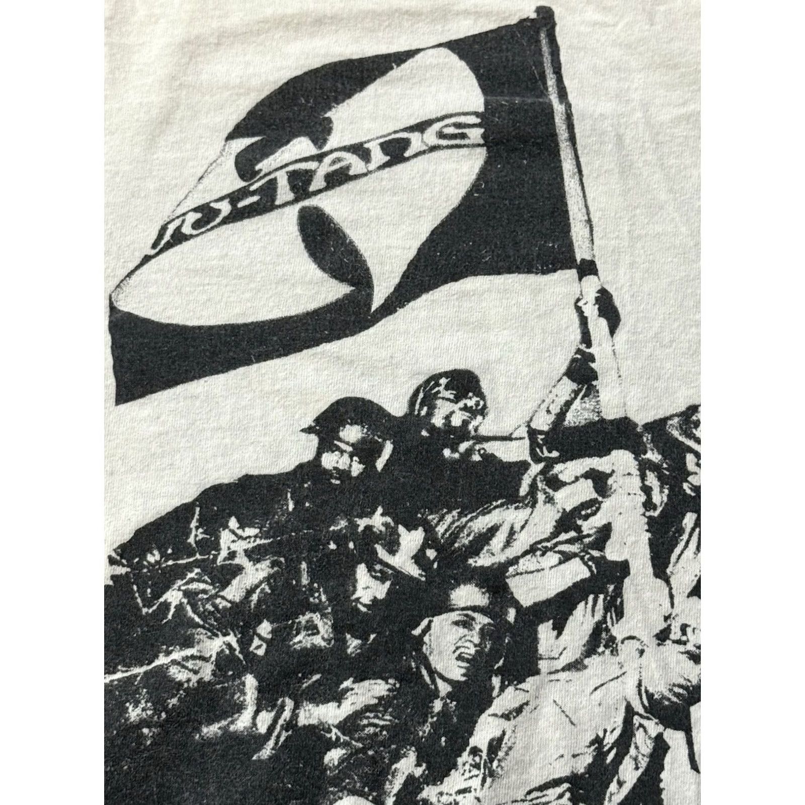 Vintage Wu-Tang Clan Iron Flag Shirt Medium Unisex Adults White Crew Neck Graphic Print 2000s Hip Hop 90s Military Logo Limited Edition Size US M / EU 48-50 / 2 - 4 Thumbnail