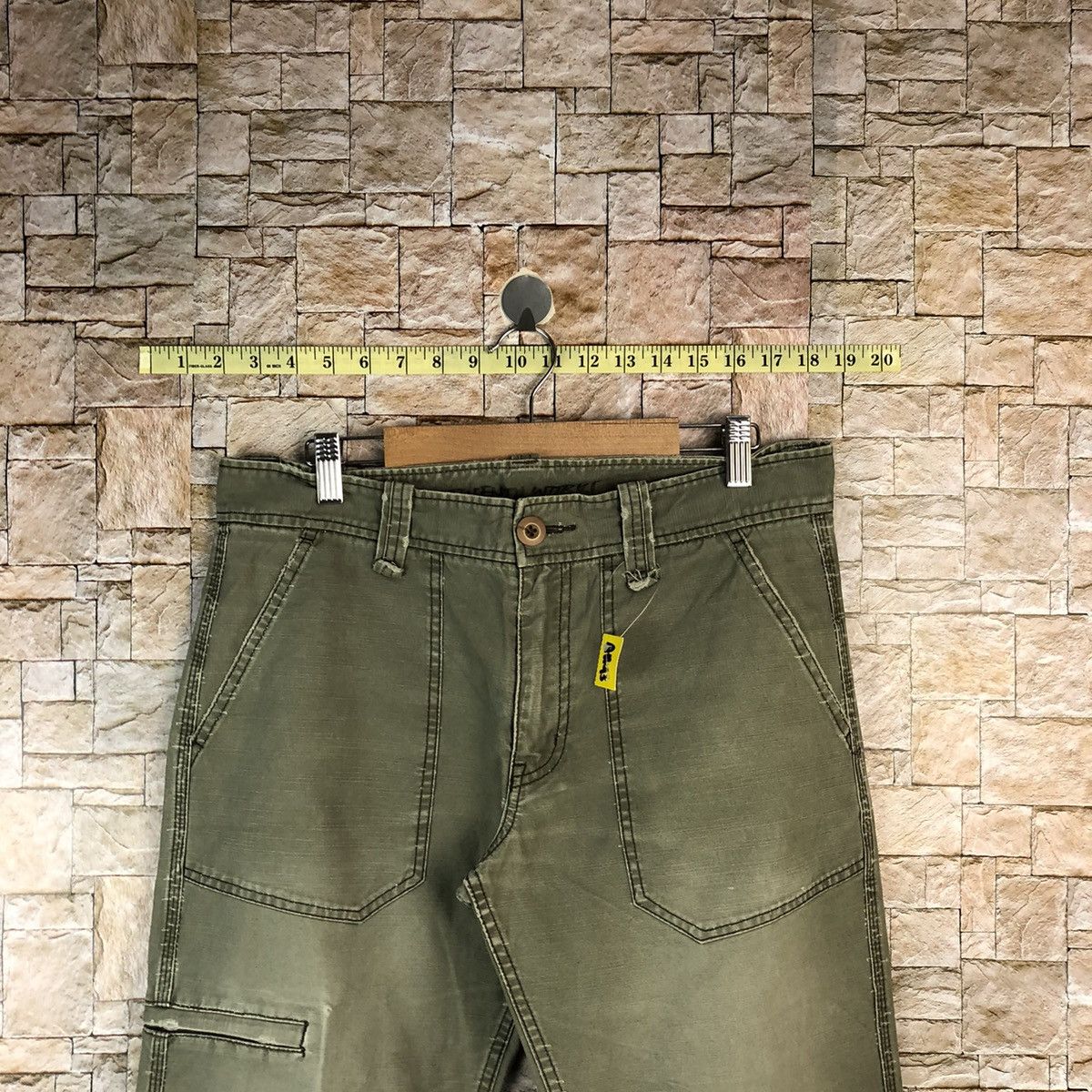 Faded Glory × Japanese Brand Twenty Works Green utility tactical Cargo Pants #A1143 Size US 31 - 4 Thumbnail