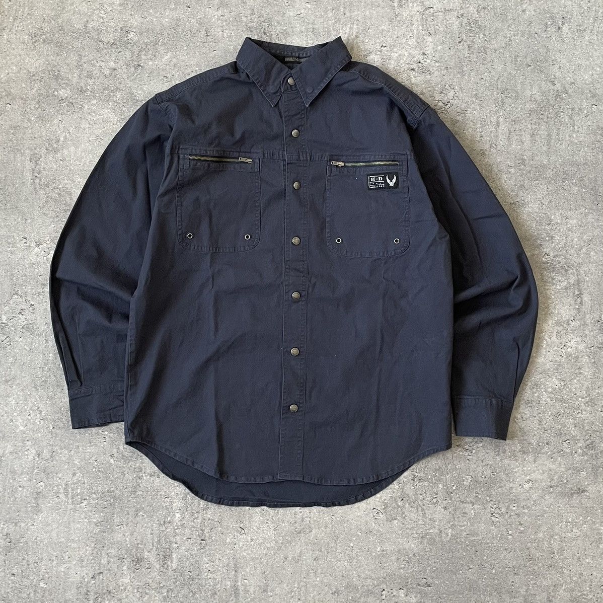 Vintage Harley Davidson Overshot Big Back Logo