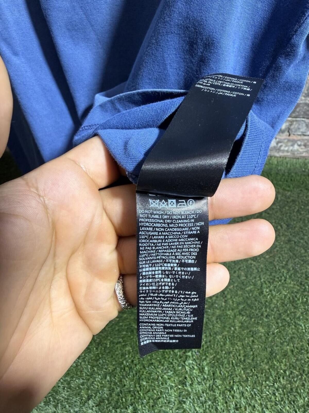 Amiri Amiri Quad Crystal Tee Blue Sz. L Size ONE SIZE - 6 Thumbnail