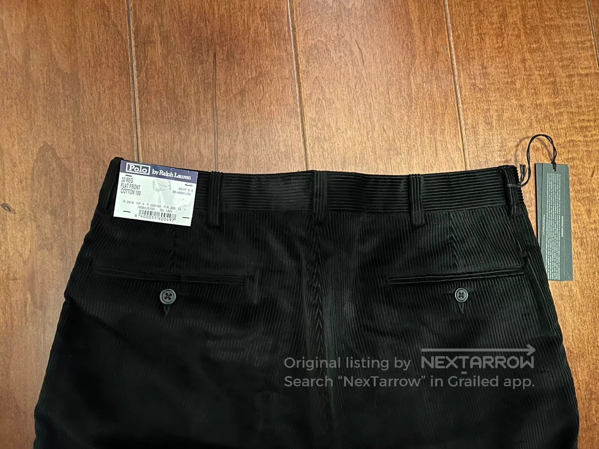 RRL Ralph Lauren POLO Ralph Lauren RRL Black Corduroy Trousers. Size US 33 - 2 Thumbnail
