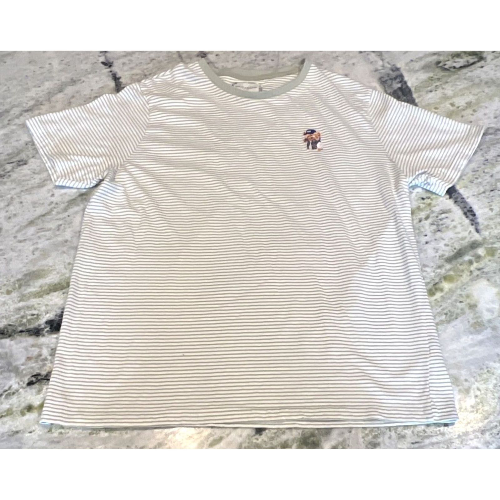Denime Denim & Flower Ricky Singh T Shirt Men’s XL Green Short Sleeve Crew Neck Striped Boston Red Sox Bear Baseball Pattern Size US XL / EU 56 / 4 - 4 Thumbnail