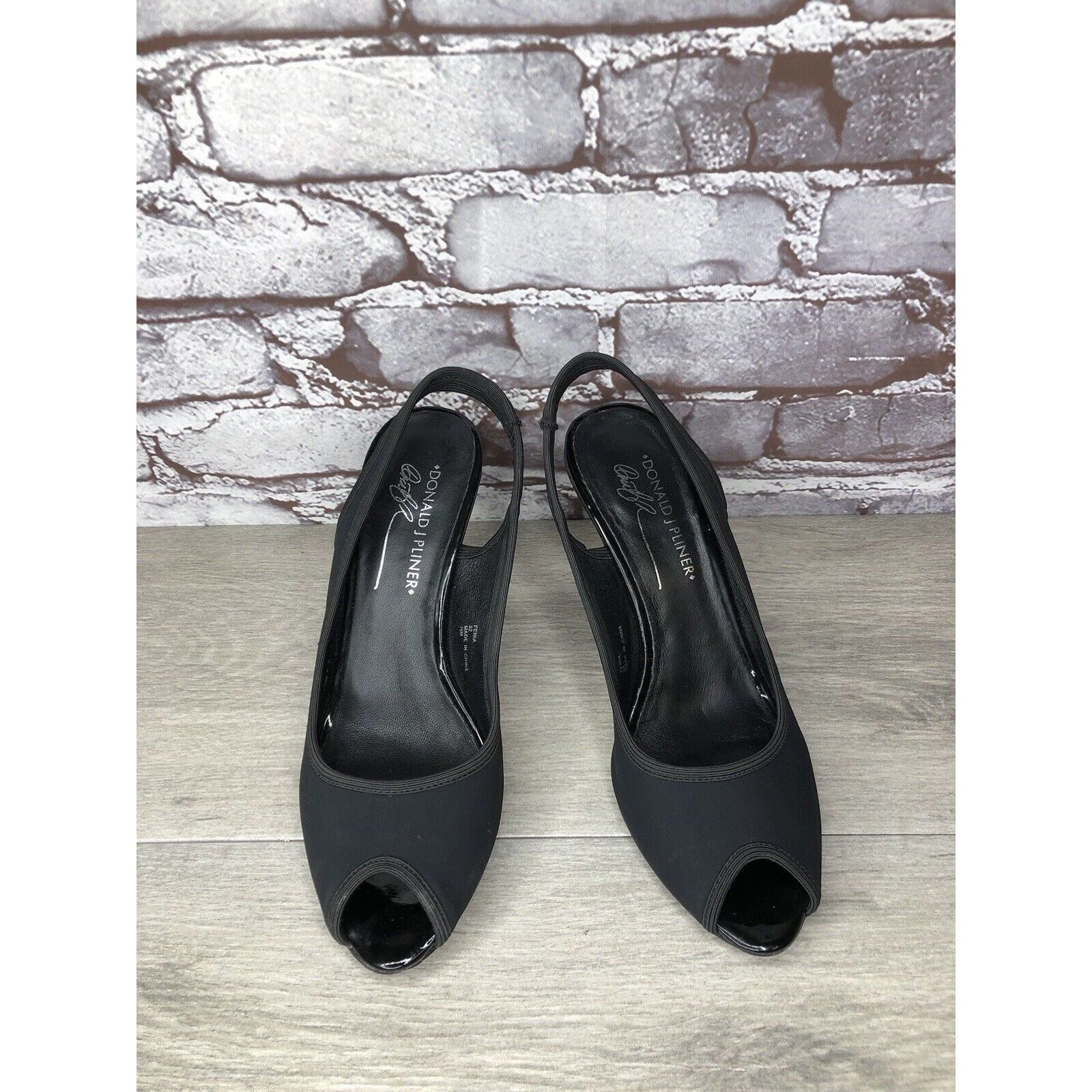 Donald Pliner Donald J Pliner Fenia Couture Black Fabric Stiletto Heels Wo Size US 7.5 / IT 37.5 - 2 Thumbnail