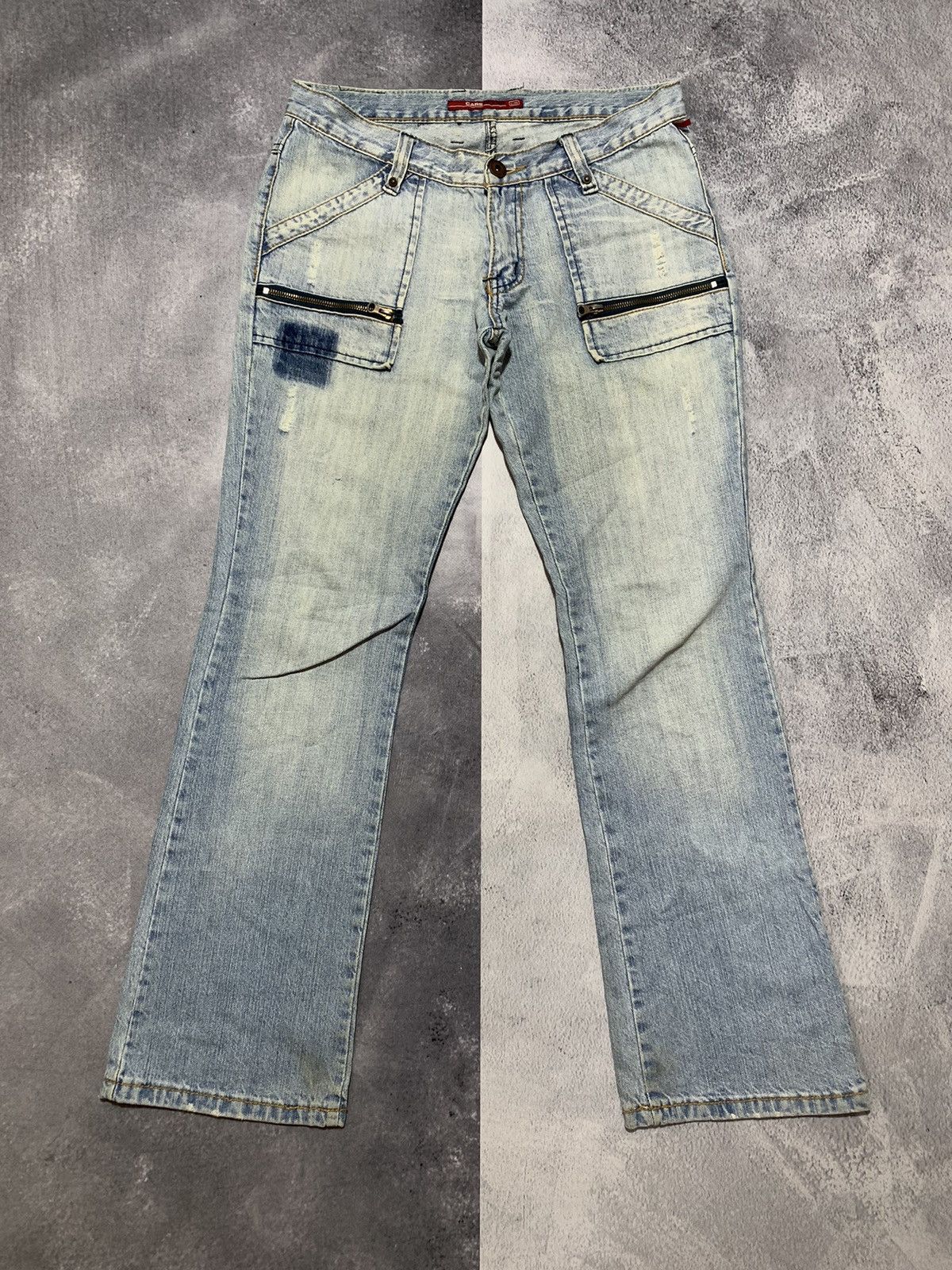 Japanese Brand × Vintage Vintage Y2KJapanese faded denim trousers streetwear size 32 Size US 32 / EU 48 - 1 Thumbnail