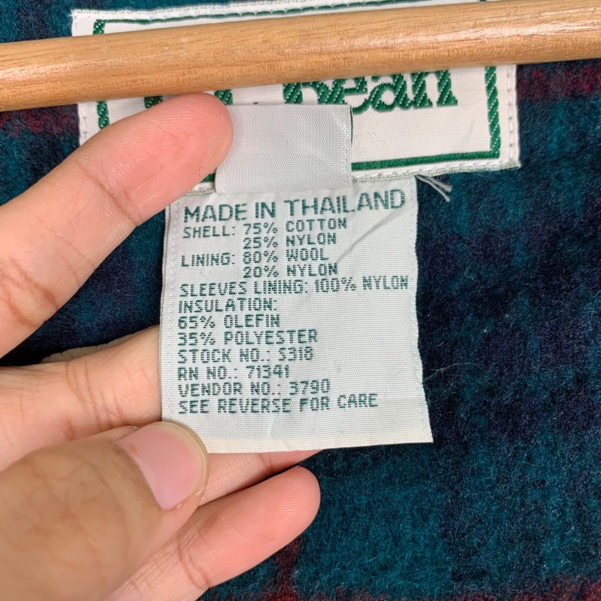 L.L. Bean L.L BEAN Tartan Lined Hooded Chore Jacket Parka #0353-C16 Size US L / EU 52-54 / 3 - 19 Thumbnail
