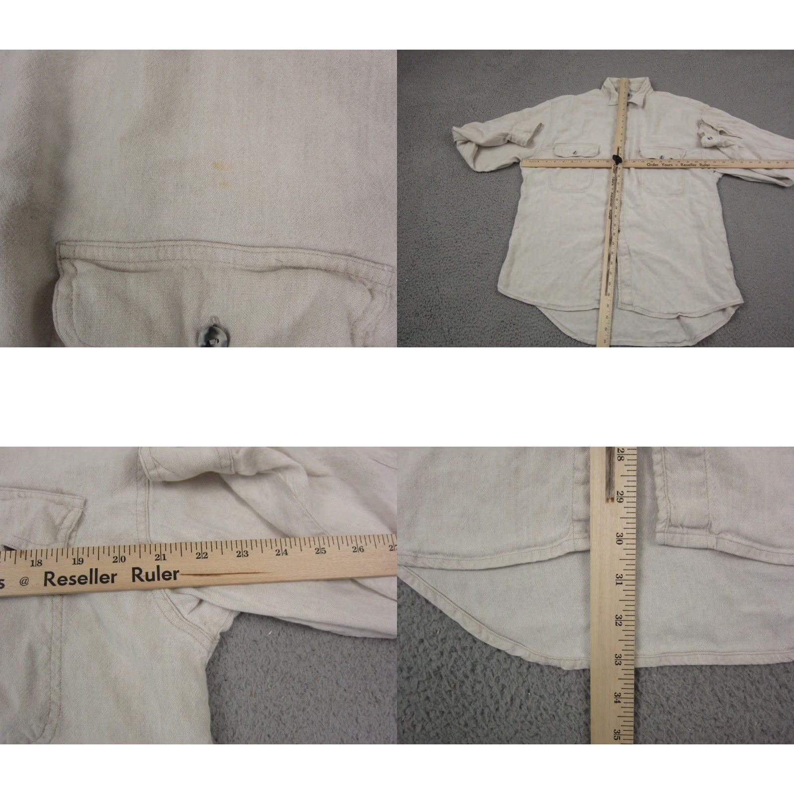 The Territory Ahead VINTAGE Territory Ahead Shirt Mens XL Beige Linen Cotton Button-Up Long Sleeve Collared 90s Western Casual All Seasons Size US XL / EU 56 / 4 - 8 Thumbnail