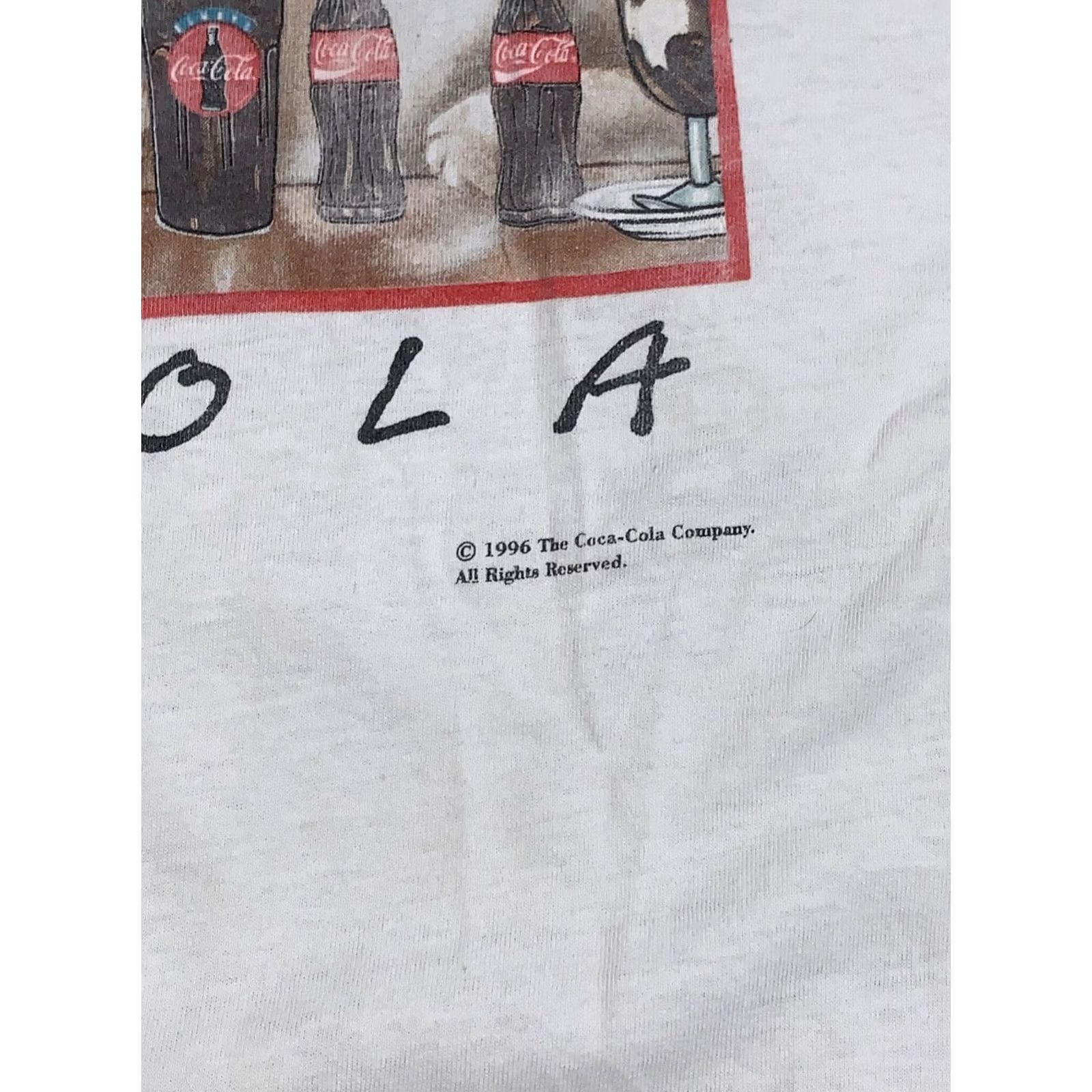 Vintage VINTAGE Coca-Cola Shirt Men XL White 90s USA Polar Bears Logo Graphic Print Short Sleeve Crew Neck T-Shirt ML Mens 1990s Size US XL / EU 56 / 4 - 5 Thumbnail