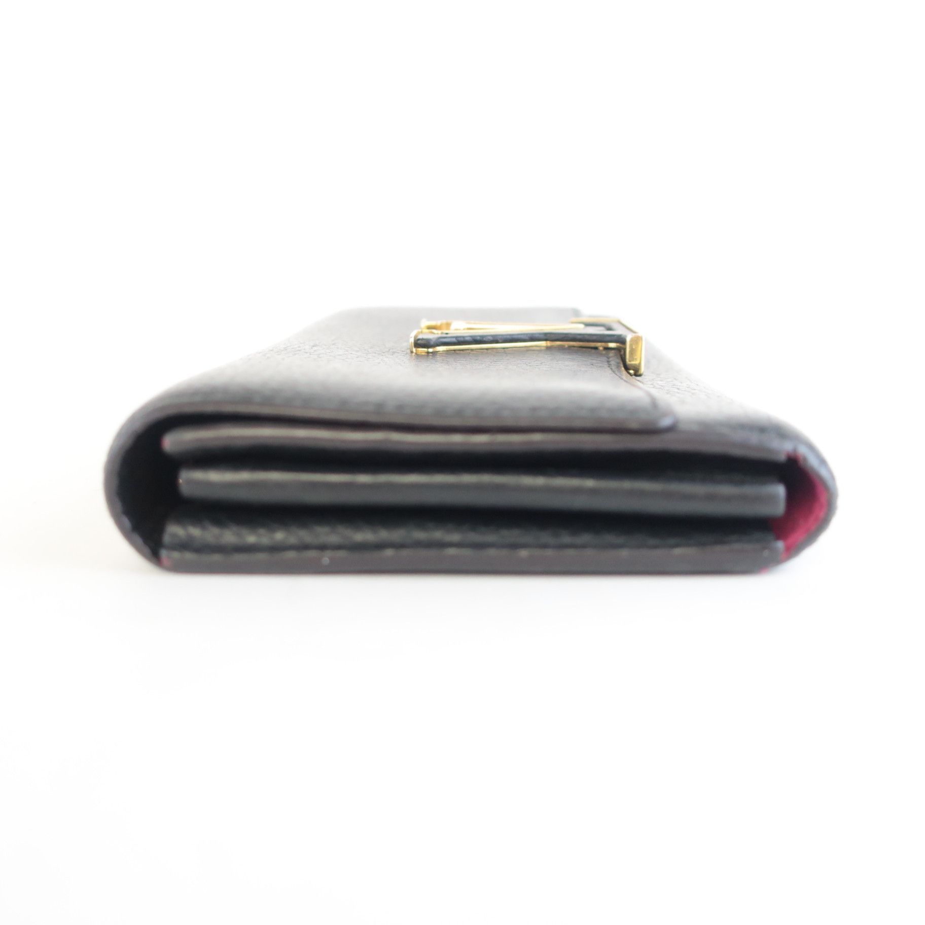 Louis Vuitton Louis Vuitton Black Taurillon Leather Capucines Wallet Size ONE SIZE - 6 Thumbnail