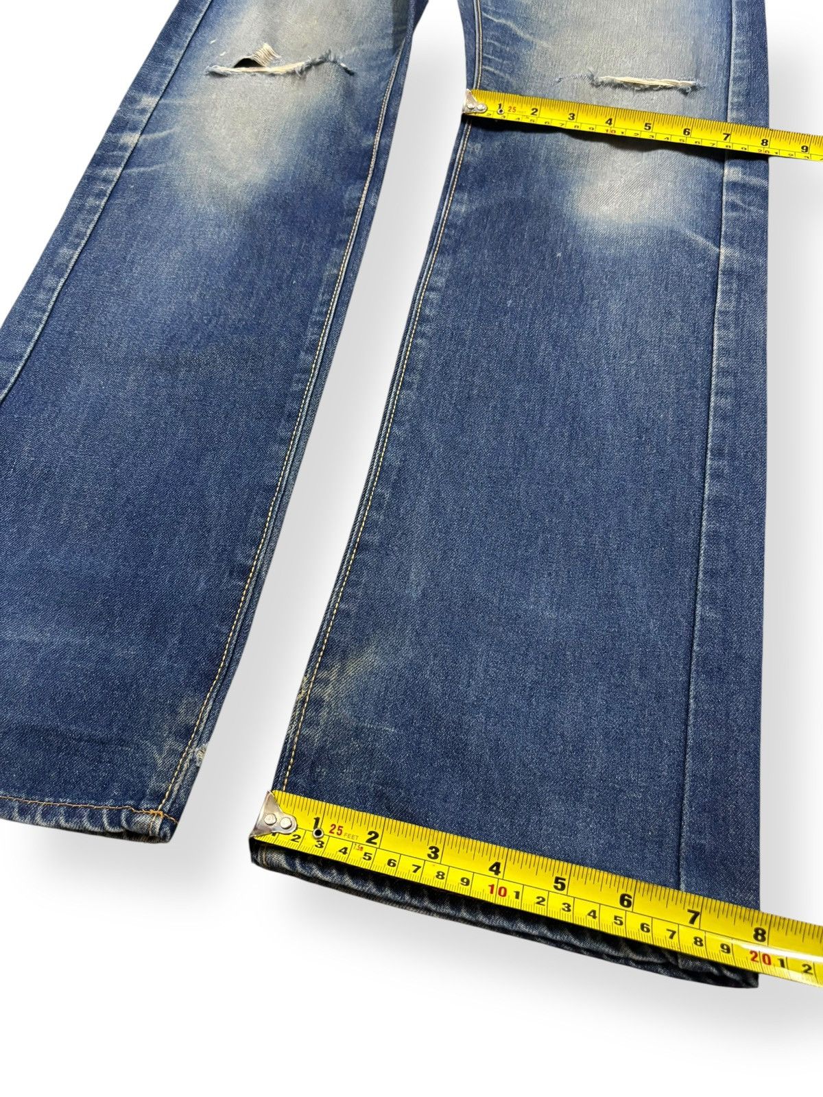 Johnbull Vintage Japanese Brand Johnbull Blue Faded Distressed Jeans Size US 31 - 14 Thumbnail