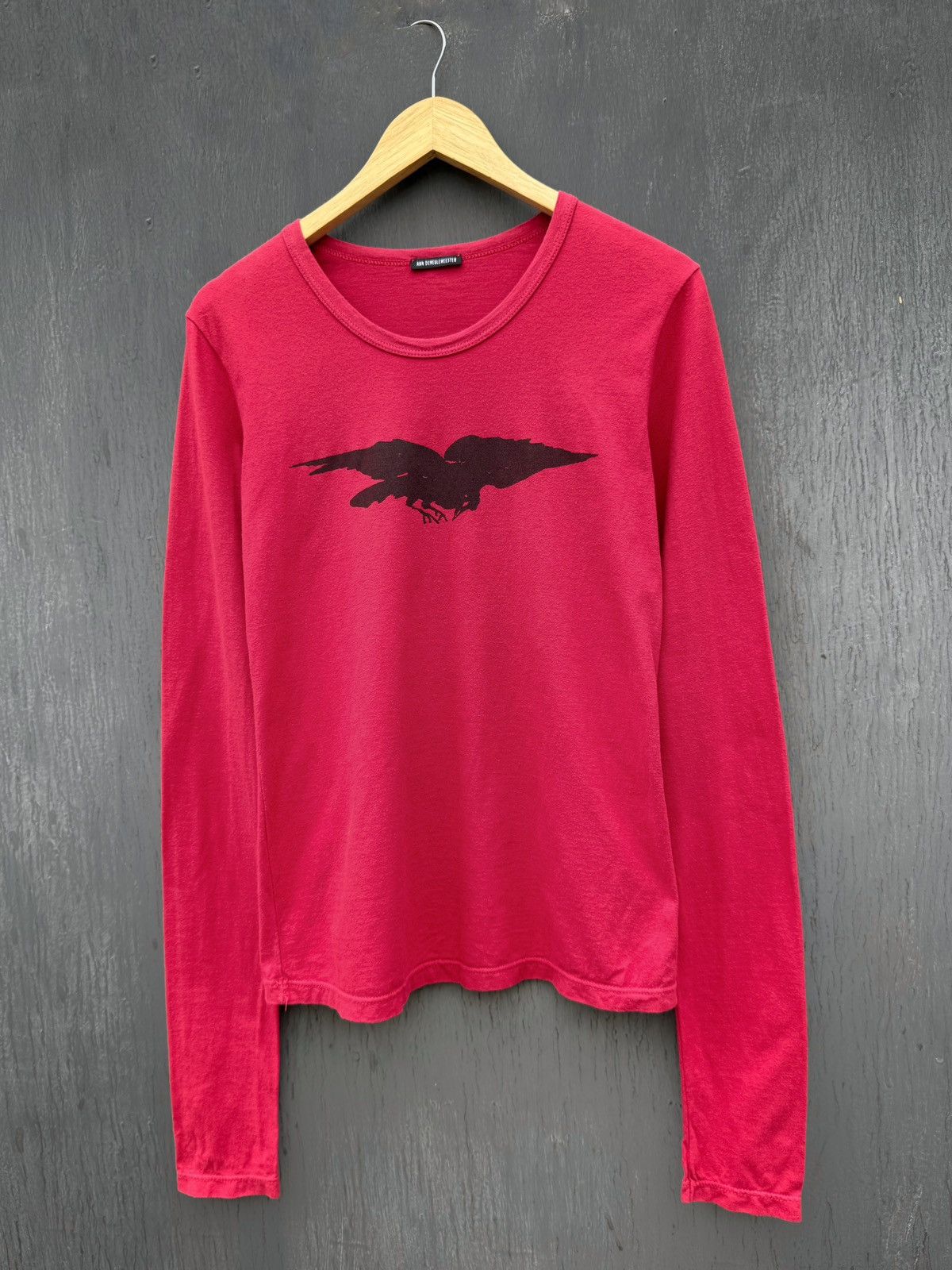 ANN DEMEULEMEESTER 長袖Tシャツ 34 レッド Ann Demeulemeester Ann Demeulemeester crow Longsleeve size 36