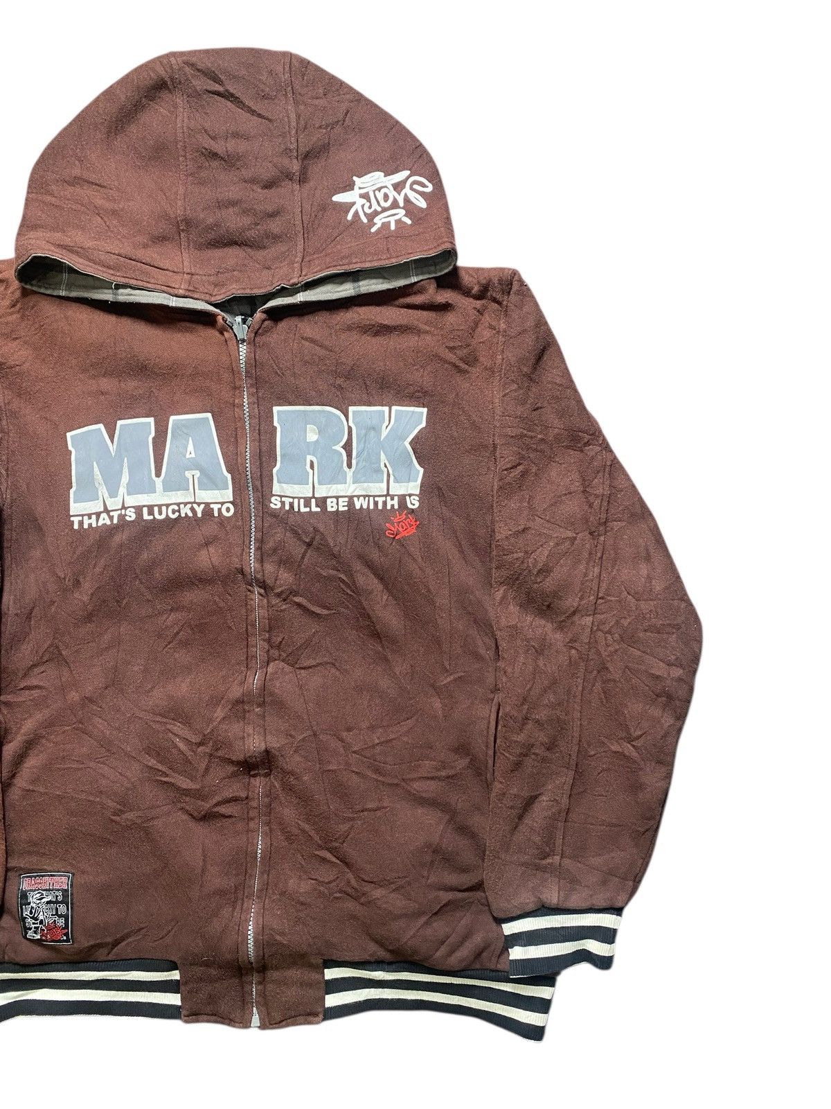 Vintage VINTAGE GRASS HITHER MARK HOODIE ZIPPER HIPHOP PUNK Y2K Size US L / EU 52-54 / 3 - 3 Thumbnail