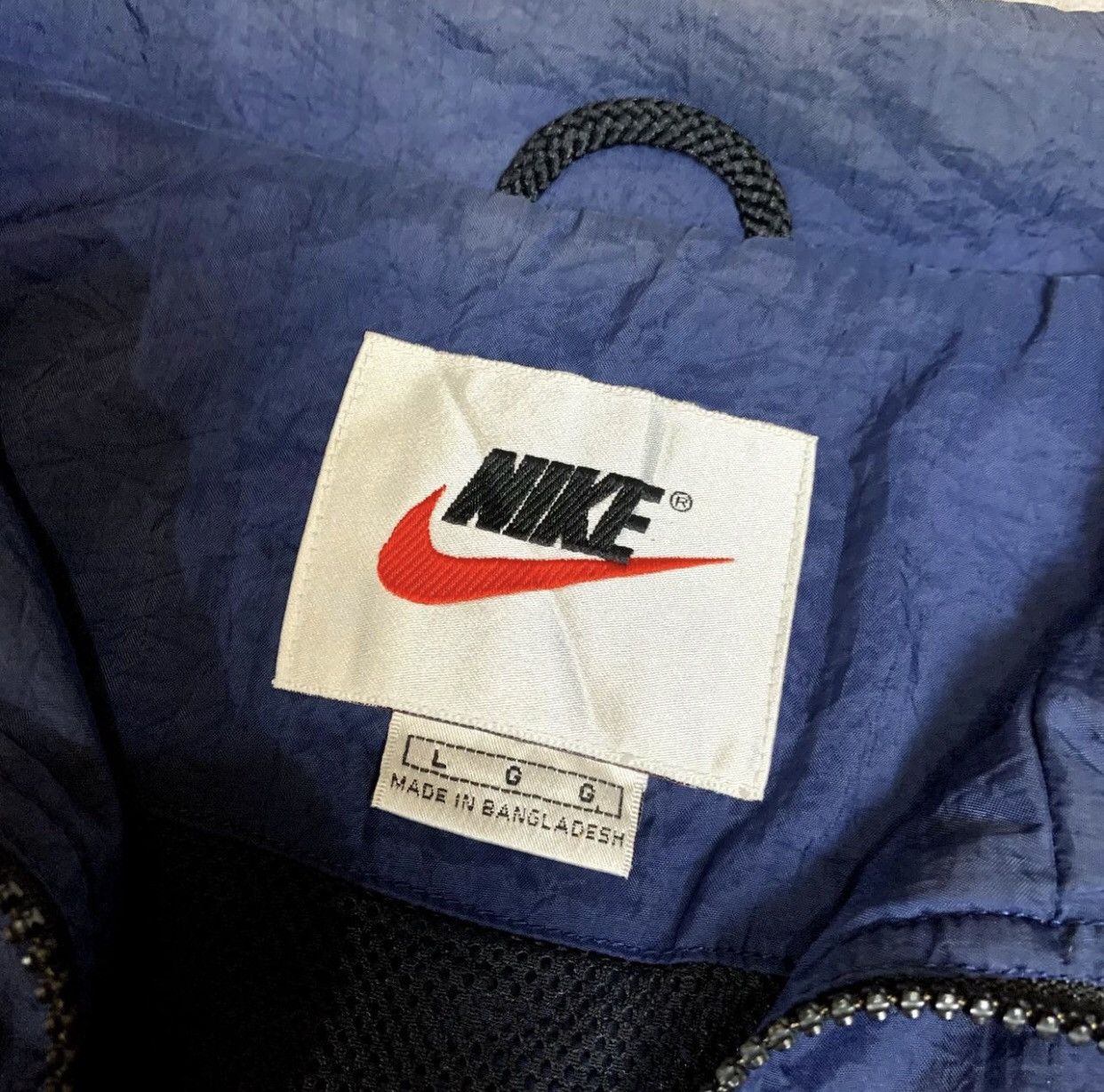 Nike × Vintage Nike Big Swoosh Vintage Windbreaker Jacket Size US L / EU 52-54 / 3 - 4 Thumbnail