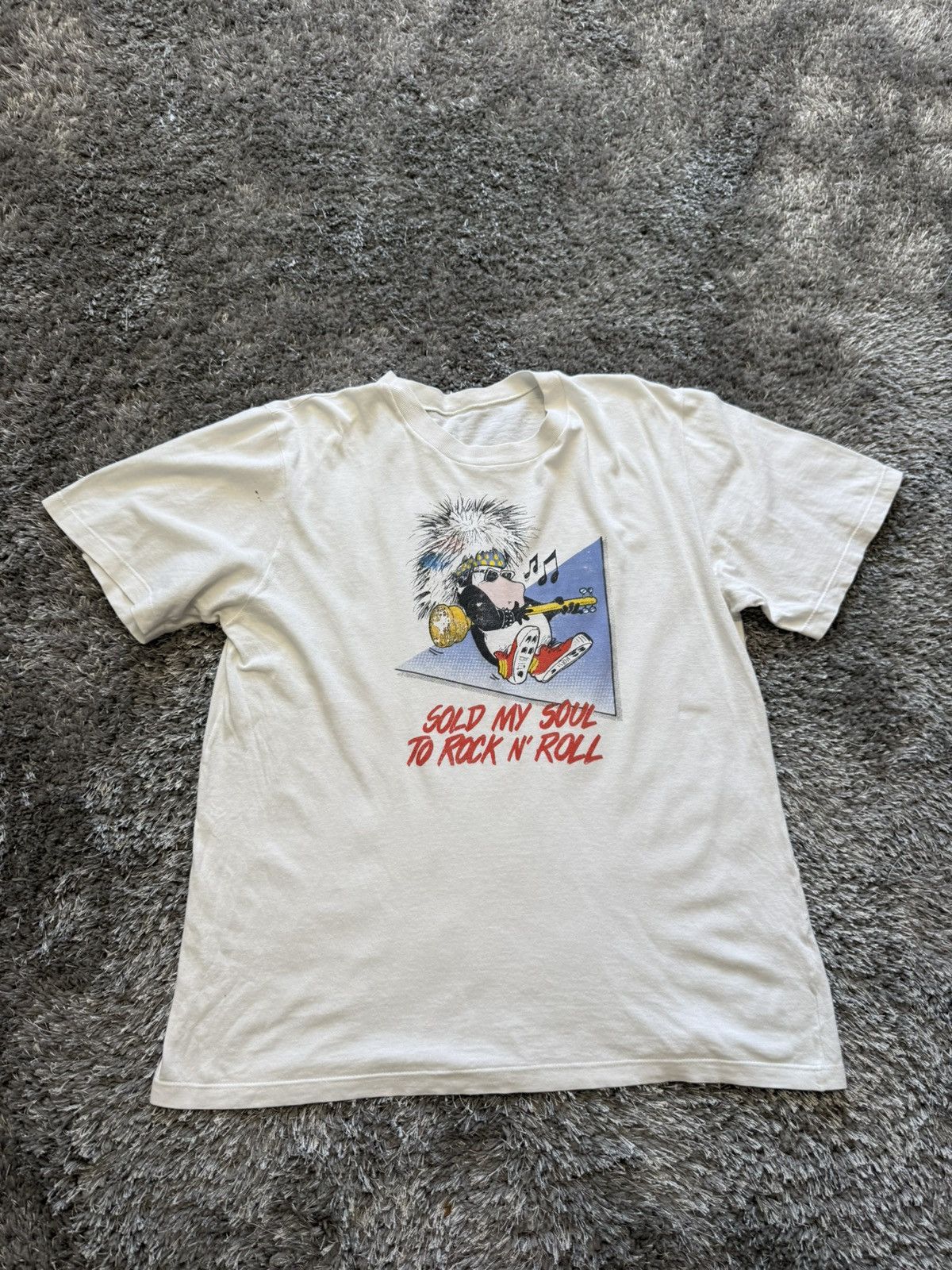 Vintage Washington Post Sold My Soul Rock N Roll Thrashed T-Shirt Size US M / EU 48-50 / 2 - 1 Thumbnail