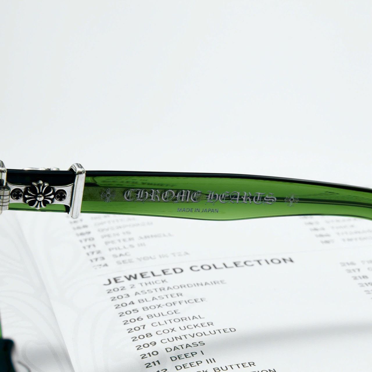 Chrome Hearts CHROME HEARTS VAGILLIONAIRE II DARK OLIVE GLASSES Size ONE SIZE - 4 Thumbnail