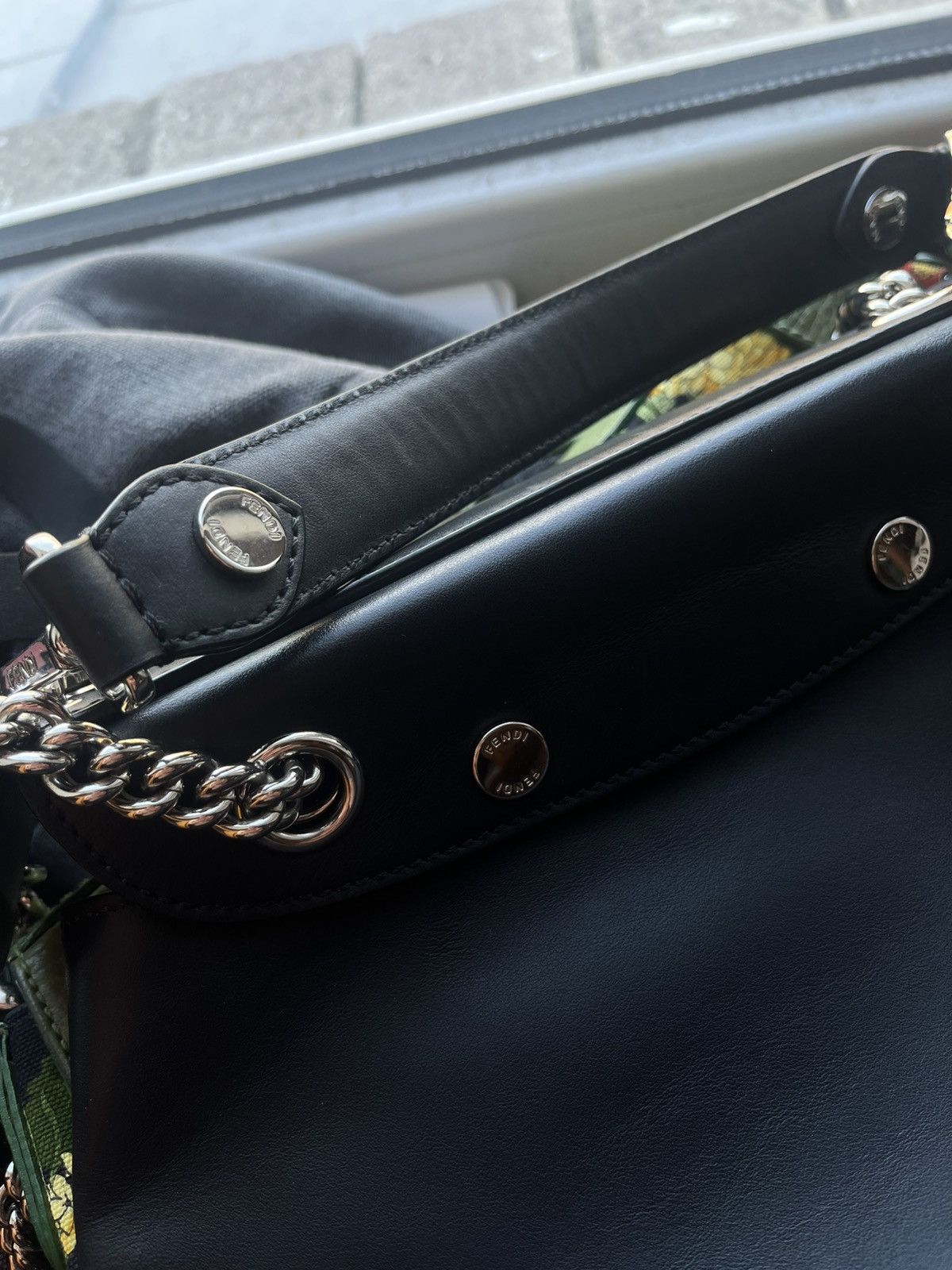 Fendi Fendi Roma Black Leather Convertible Bag / Backpack 2-Way Size ONE SIZE - 9 Thumbnail