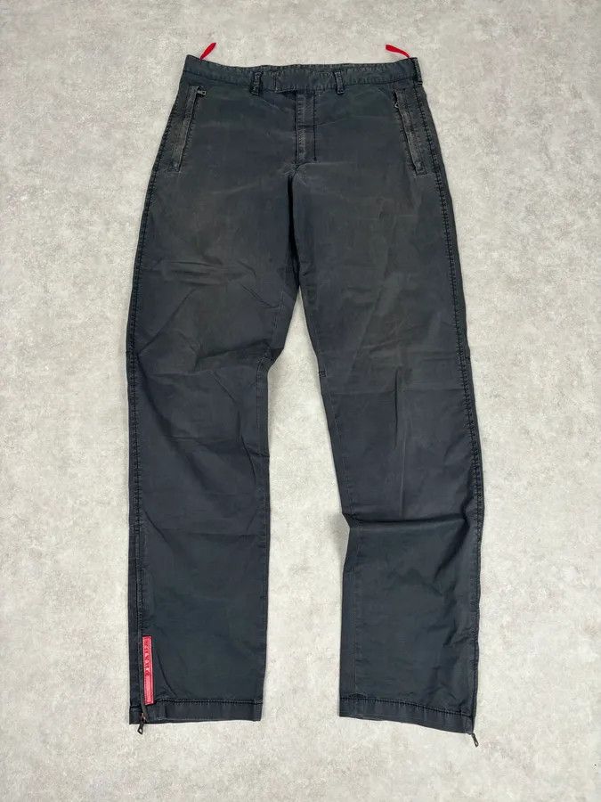 Prada 2000s Prada Black Nylon Cargo Pants with Zip-Off Leg Openings Size US 30 / EU 46 - 1 Thumbnail