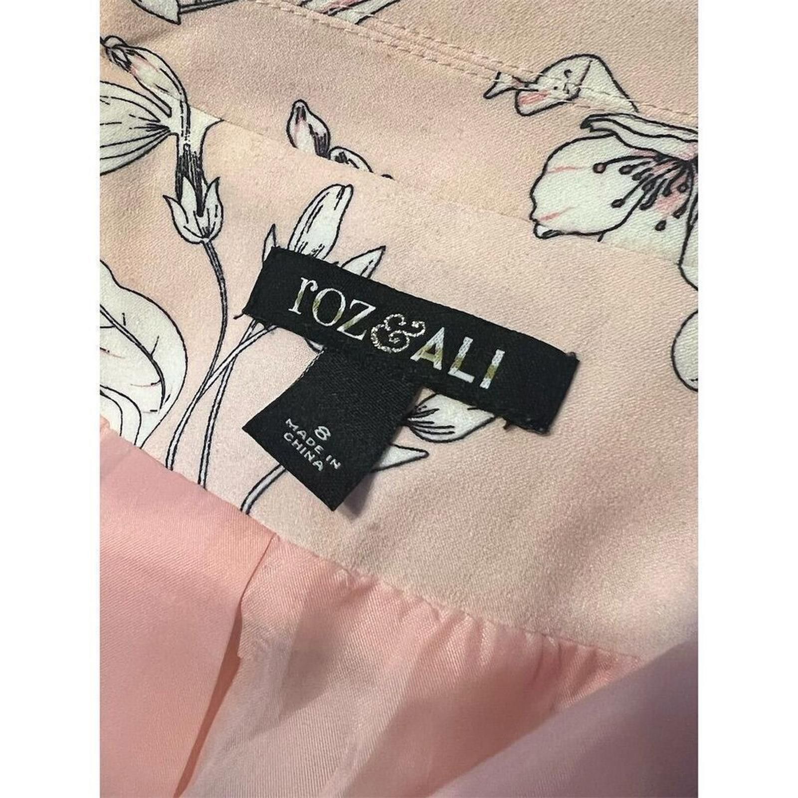 Other Roz & Ali Floral Blazer Jacket Pink Size 8 NWOT Tailored Fit Size M / US 6-8 / IT 42-44 - 5 Thumbnail